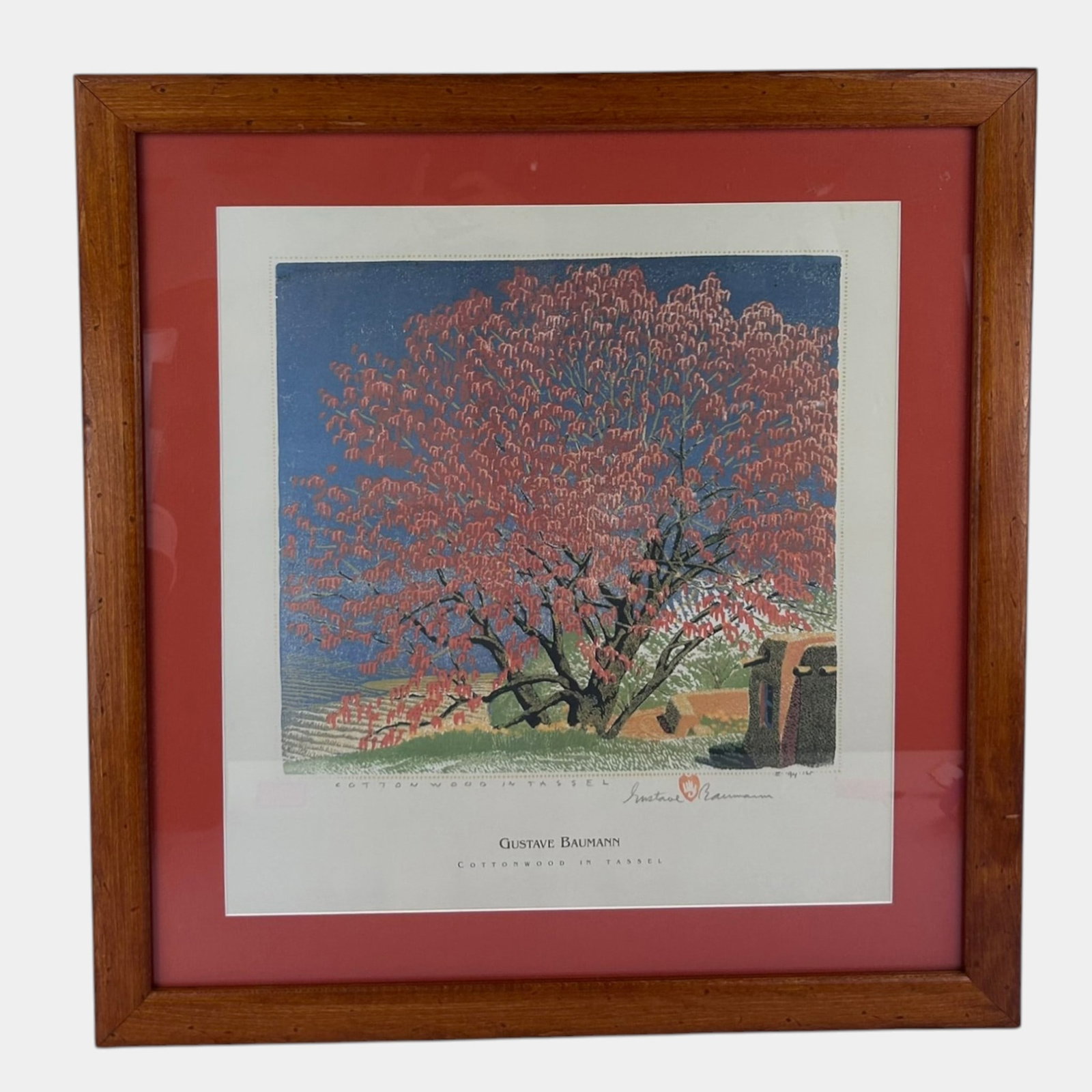 Gustave Baumann (German, 1881-1971) "Cottonwood In Tassel" Framed Signed Lithograph Print (1 of 4)