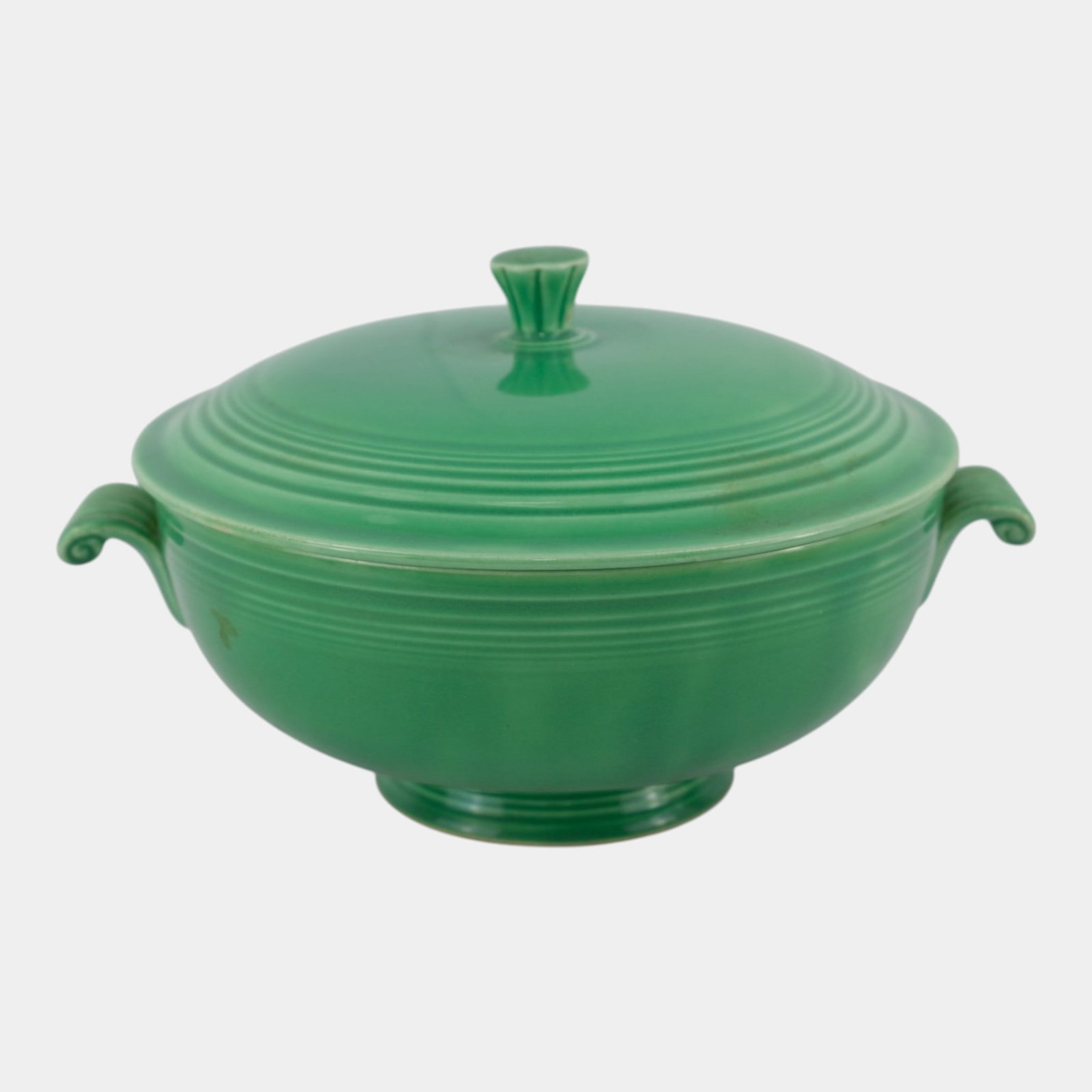 Fiesta Ware Homer Laughlin Green Covered Serving Bowl With Lid And Handles (1 of 6)