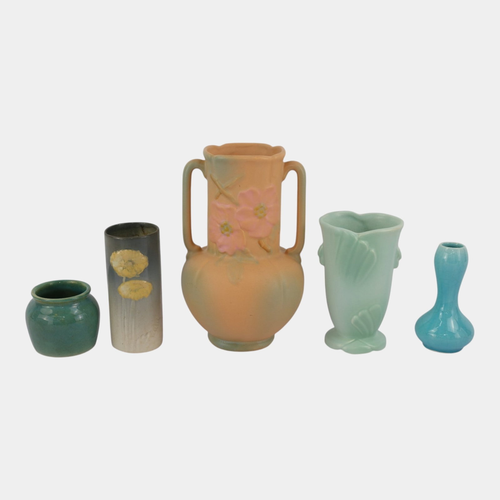 Weller 1920s-1930s Etna, Wild Rose, & Other American Art Pottery Vases (1 of 6)
