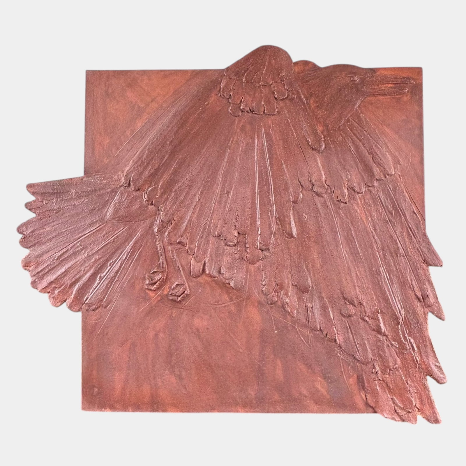 Karen Howell Contemporary Relief Crow Raven Rook Ceramic 16" Wide Wall Plaque Wall Sculpture: Professional, fast, and affordable in house shipping available for all items. For higher resolution images please visit bid.craftedauctions.com Karen Howell Contemporary Relief Crow Raven Rook Ceramic