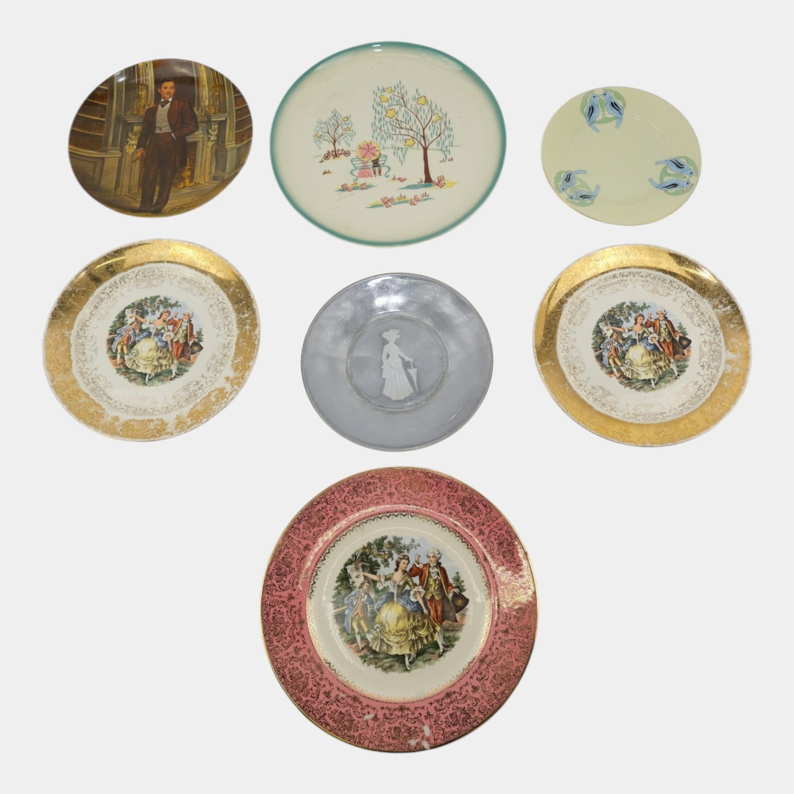 European & American Art Deco, Rococo Revival, & Neoclassical Porcelain Decorated Plates: Professional, fast, and affordable in house shipping available for all items. For higher resolution images please visit bid.craftedauctions.com European & American Art Deco, Rococo Revival, & Neoclass