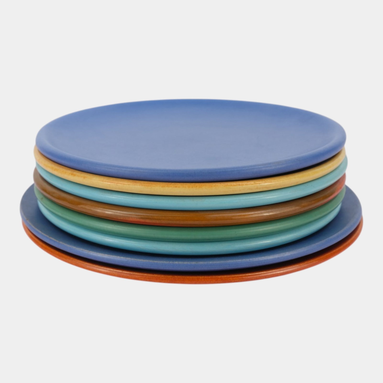 Catalina Island California Pottery 1930s Art Deco Colorful Dinner Plates Collection Of Eight: Professional, fast, and affordable in house shipping available for all items. For higher resolution images please visit bid.craftedauctions.com Catalina Island California Pottery 1930s Art Deco Colorf
