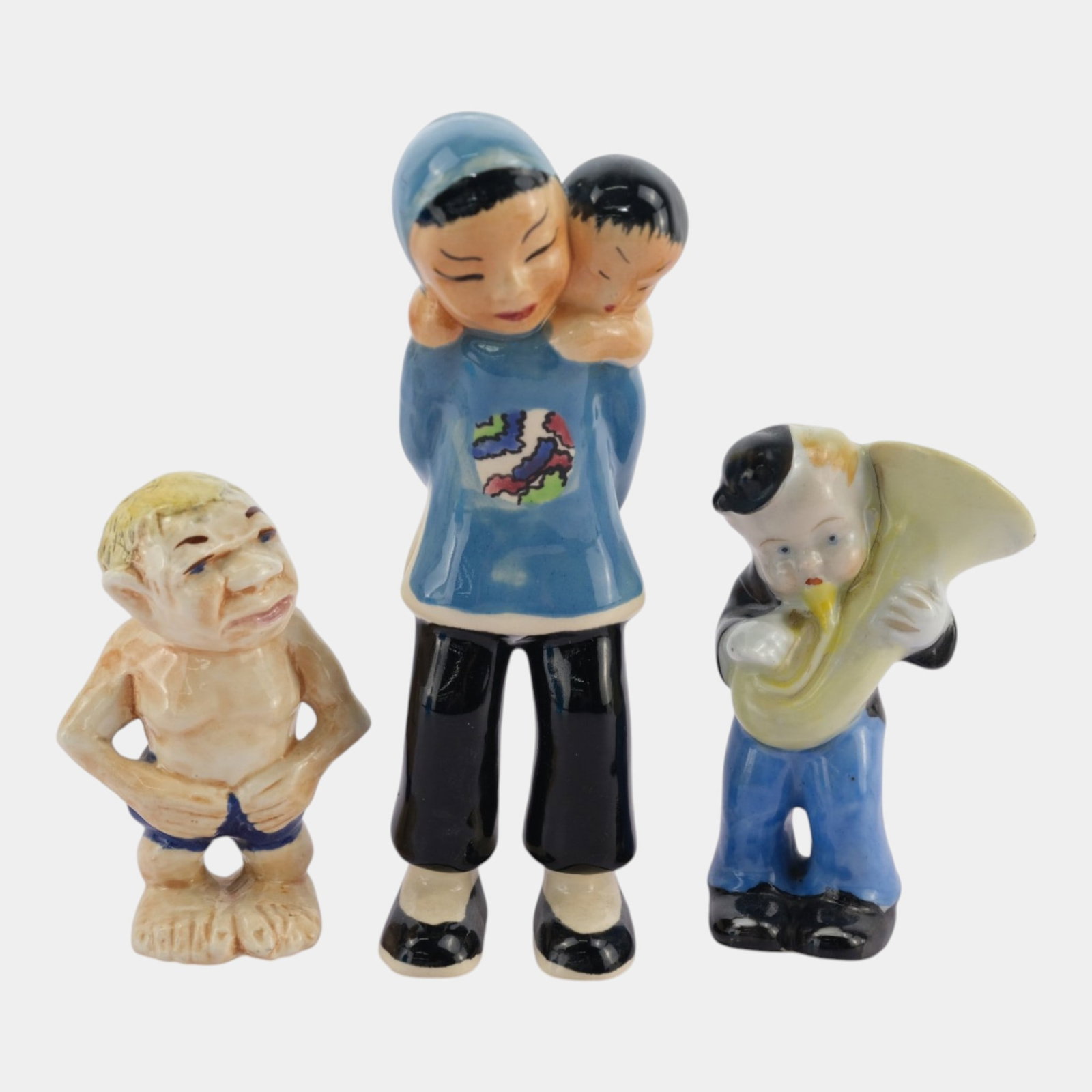 Brayton Laguna California Mid Century Hand Painted Figural Art Pottery Figurines Collection: Professional, fast, and affordable in house shipping available for all items. For higher resolution images please visit bid.craftedauctions.com Brayton Laguna California Mid Century Hand Painted Figur