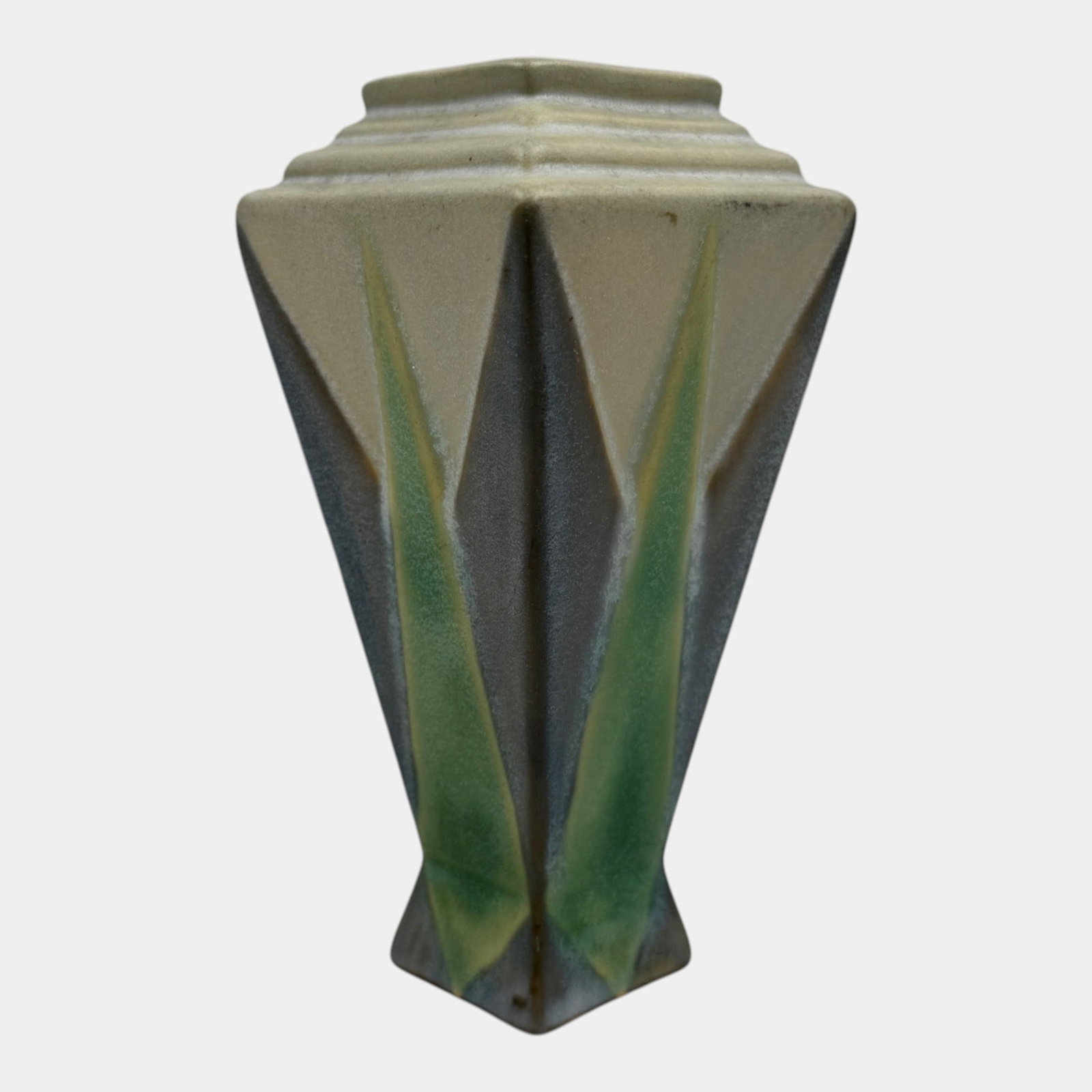 Roseville Futura Gray 1928 Vintage Art Pottery Ceramic Torch Vase 380-6 (1 of 6)