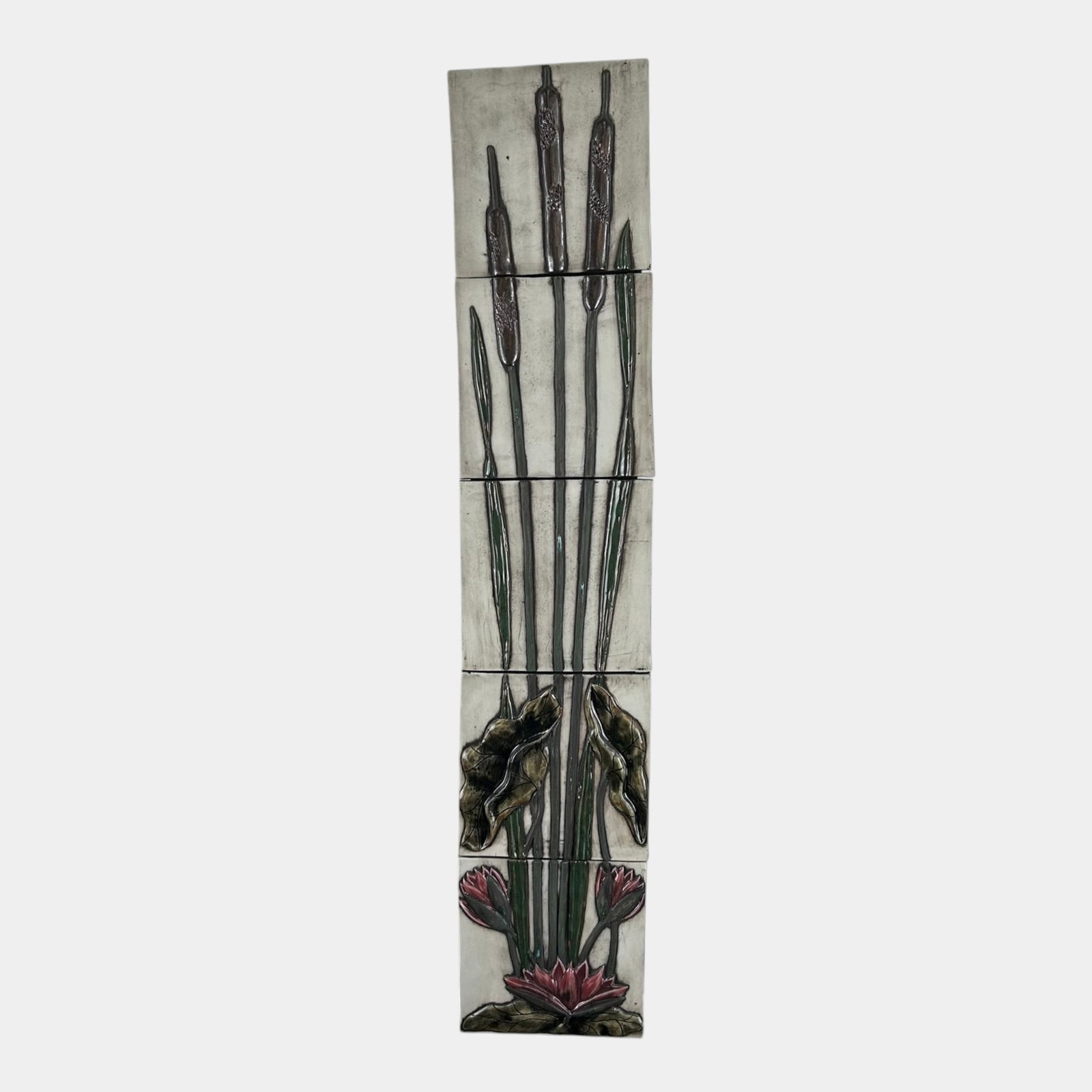 C-Nik Tiles Contemporary Arts And Crafts Cattails Marsh Wildlife Ceramic Tile Mural Panel: Professional, fast, and affordable in house shipping available for all items. For higher resolution images please visit bid.craftedauctions.com C-Nik Tiles Contemporary Arts And Crafts Cattails Marsh 