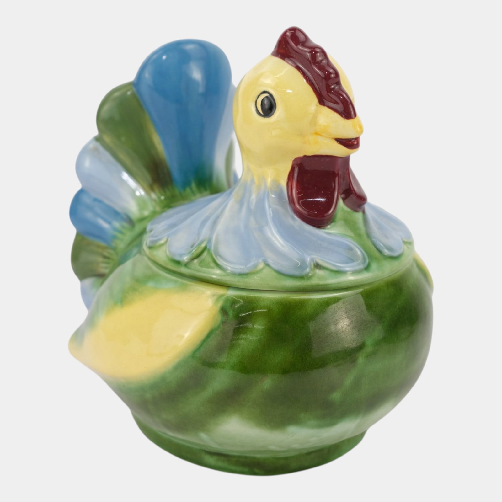 Brayton Laguna California Mid Century Hand Painted Rooster Figural Covered Cookie Jar: Professional, fast, and affordable in house shipping available for all items. For higher resolution images please visit bid.craftedauctions.com Brayton Laguna California Mid Century Hand Painted Roost