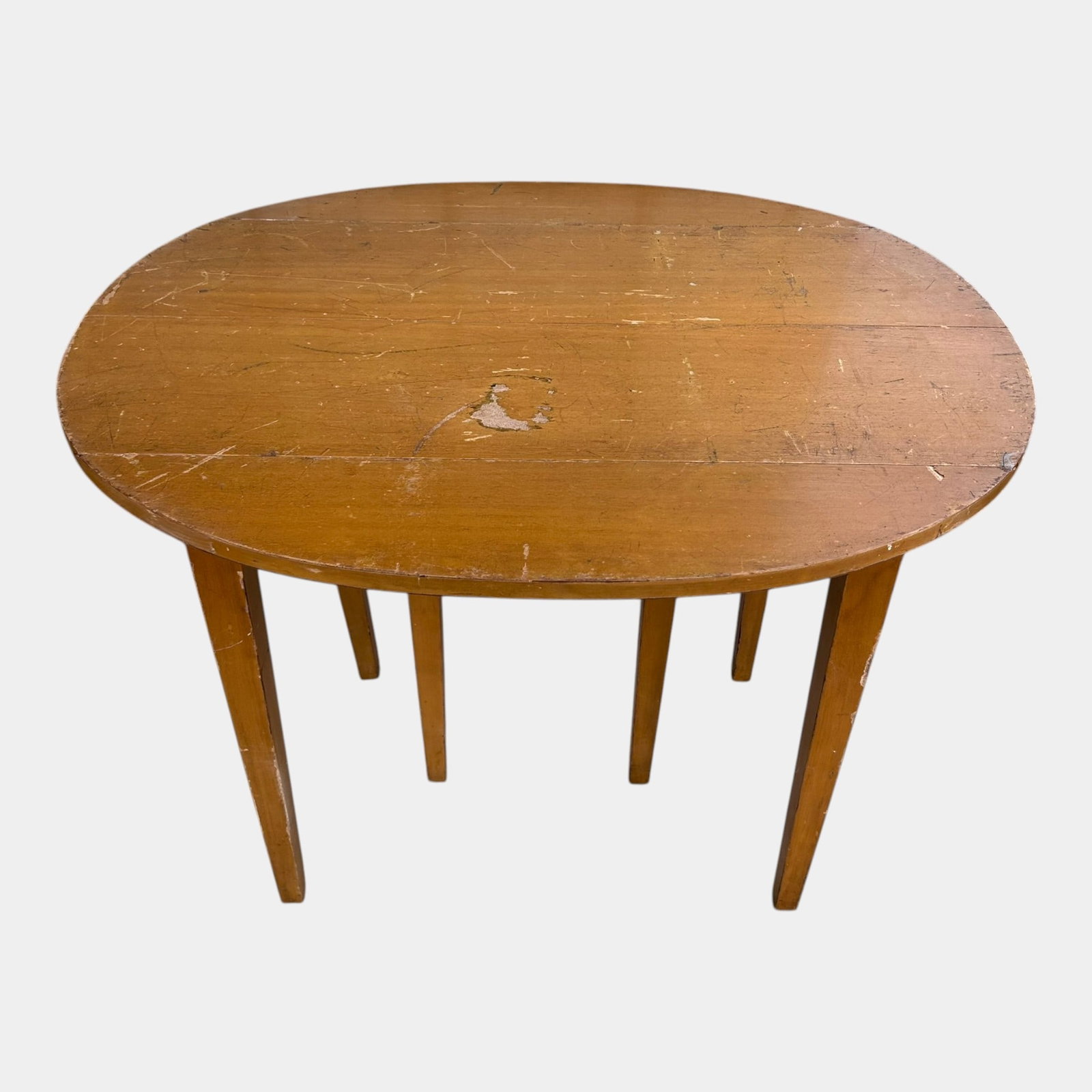 Heywood Wakefield Mid Century Modern Blonde Wood Drop Leaf Extension Dining Table: Professional, fast, and affordable in house shipping available for all items. For higher resolution images please visit bid.craftedauctions.com Heywood Wakefield Mid Century Modern Blonde Wood Drop Le