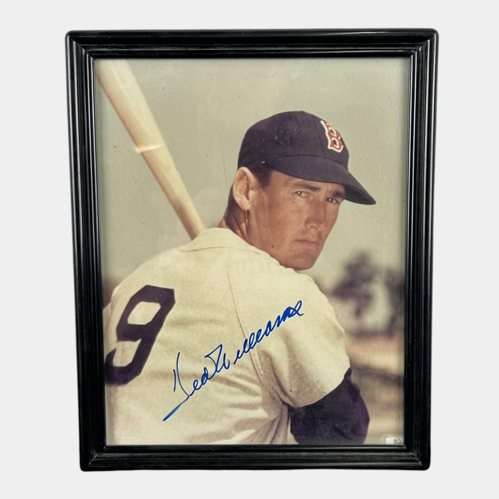 Ted Williams Autographed Framed Boston Red Sox Color Photograph Hall Of Fame Memorabilia: Professional, fast, and affordable in house shipping available for all items. For higher resolution images please visit bid.craftedauctions.com Ted Williams Autographed Framed Boston Red Sox Color Pho