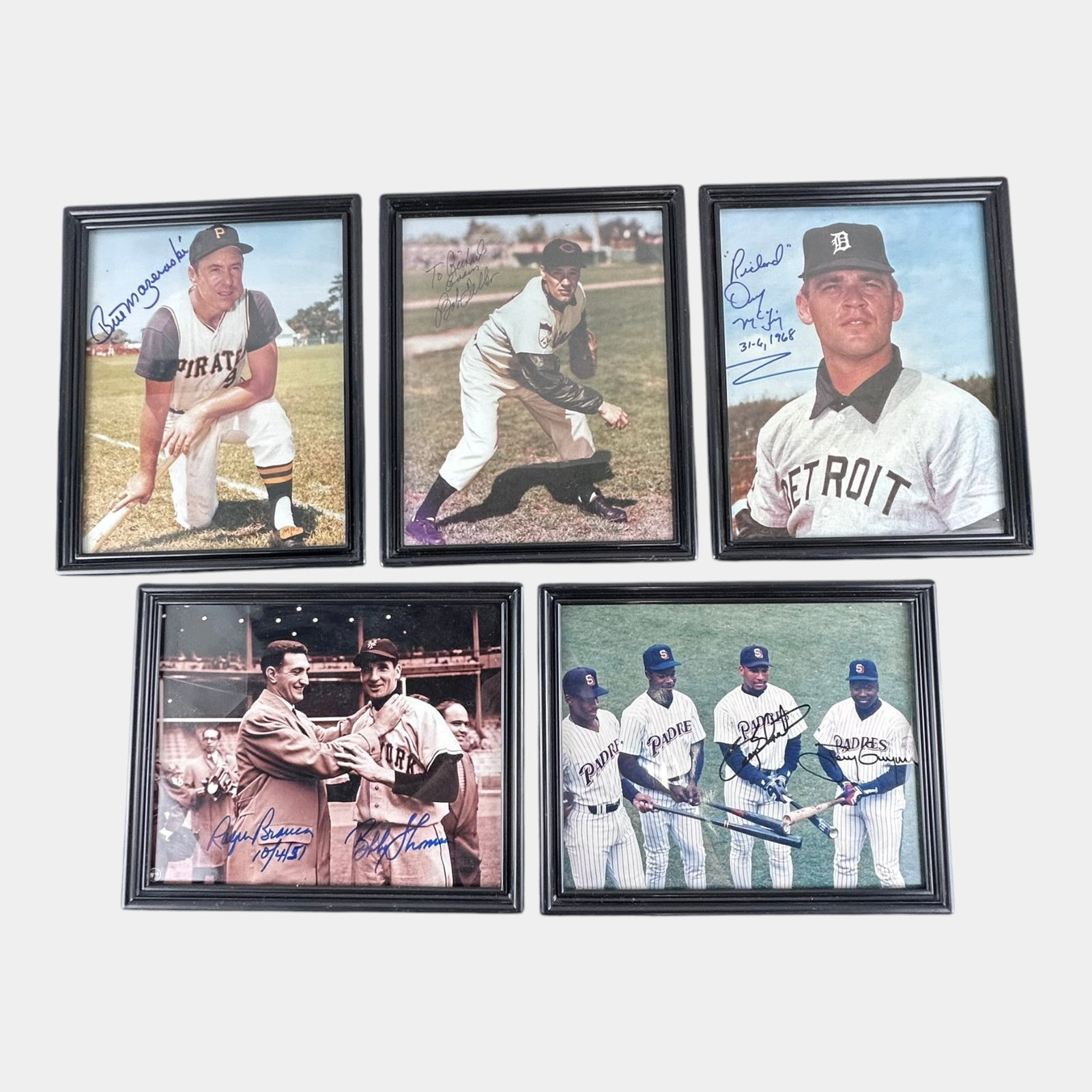 Bill Mazeroski, Bob Feller, Denny McLain, Tony Gwynn, Don Slaught, Ralph Branca, Bobby Thompson (1 of 7)