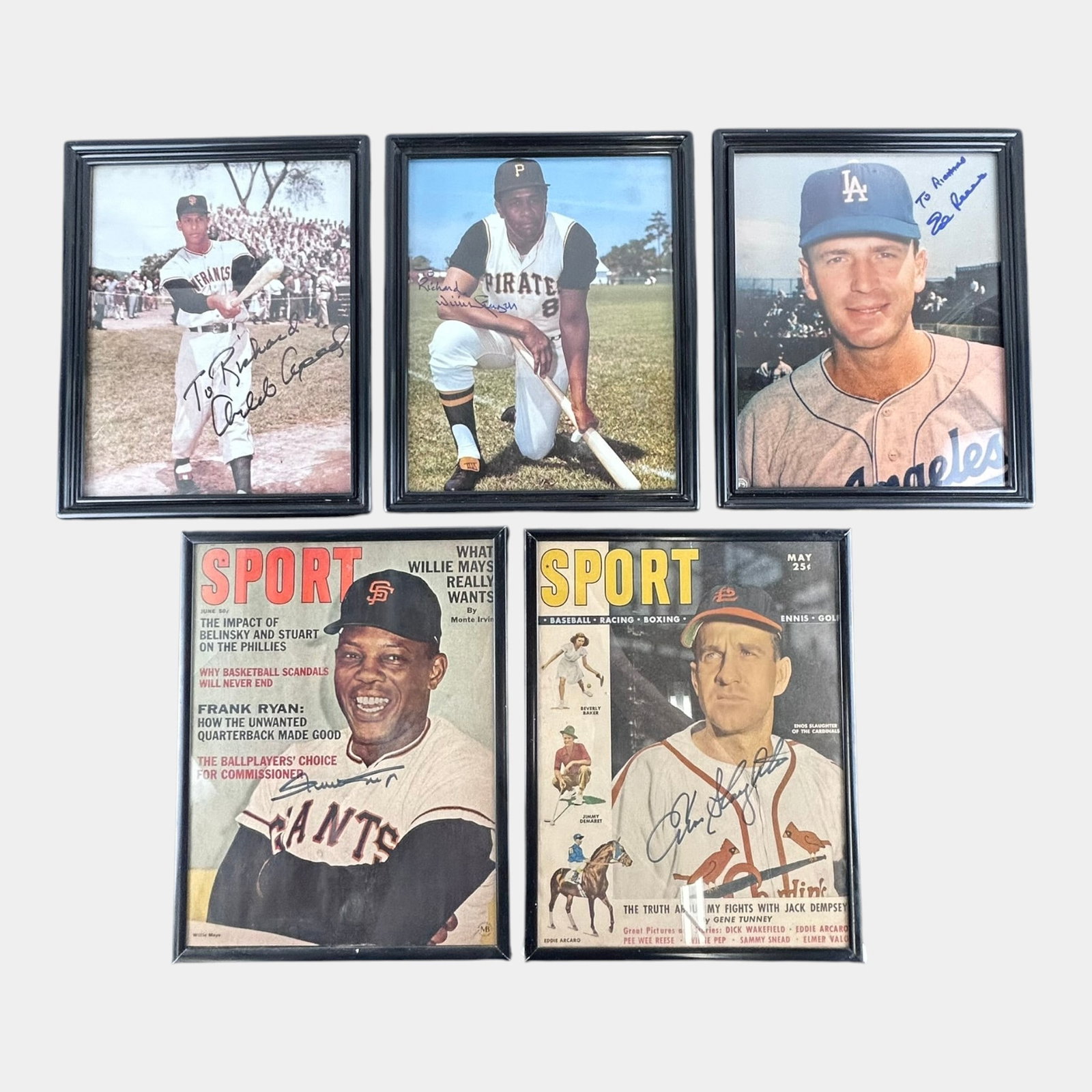 Orlando Cepeda, Willie Stargell, Harold Reese, Enos Slaughter, Willie Mays Signed Baseball Magazines: Professional, fast, and affordable in house shipping available for all items. For higher resolution images please visit bid.craftedauctions.com Orlando Cepeda, Willie Stargell, Harold Reese, Enos Slau