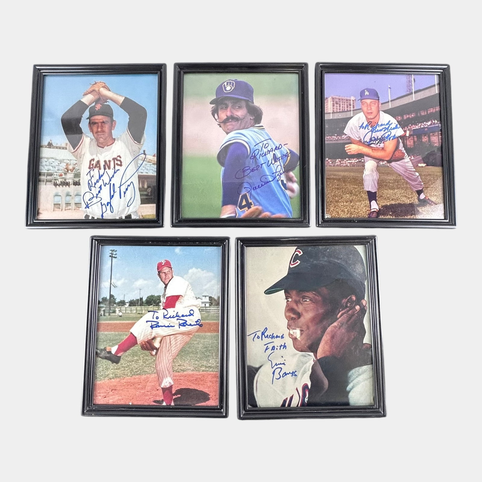 Gaylord Perry, Roland Glen, Johnny Podres, Ernie Banks, Robin Roberts Signed Baseball Photos: Professional, fast, and affordable in house shipping available for all items. For higher resolution images please visit bid.craftedauctions.com Gaylord Perry, Roland Glen, Johnny Podres, Ernie Banks, 