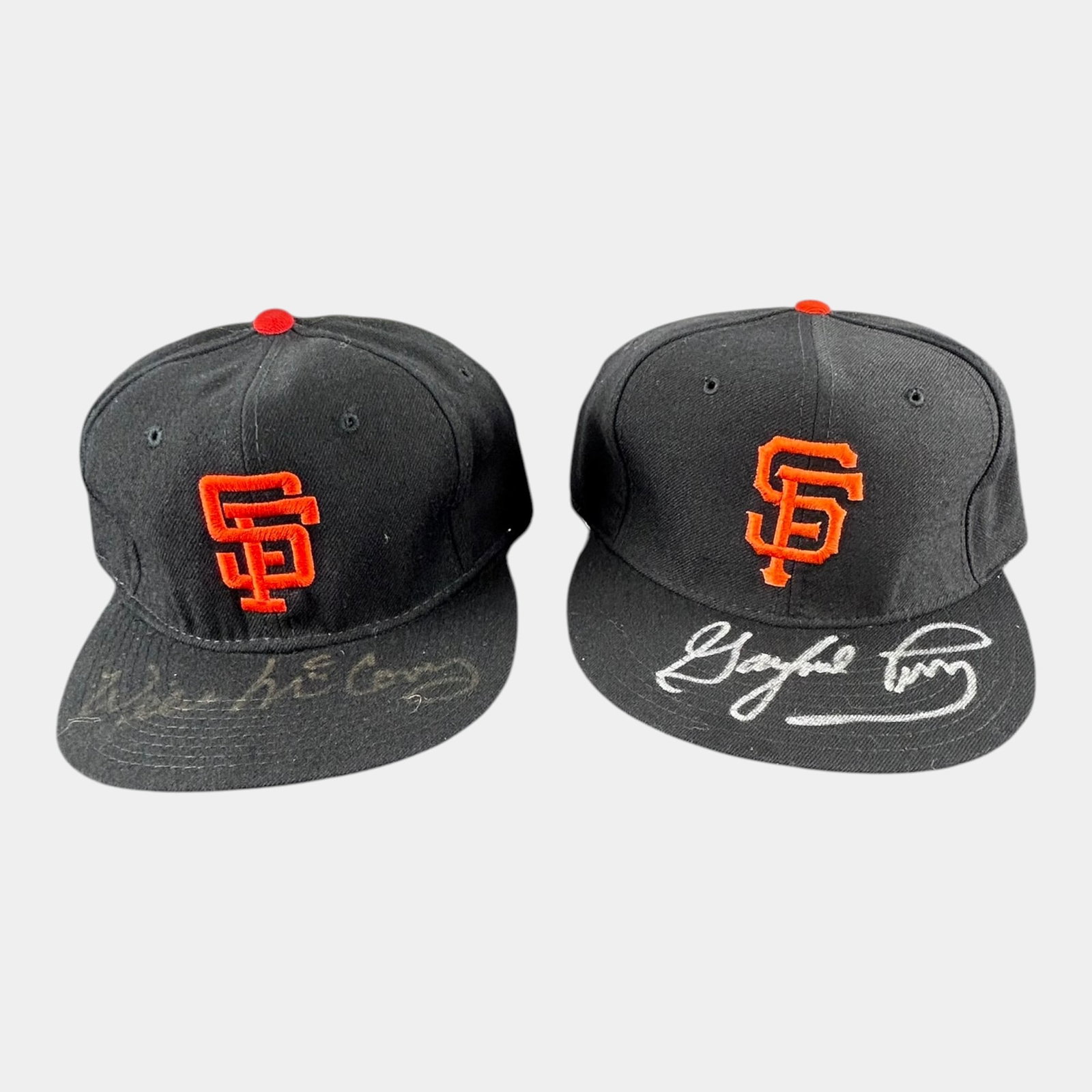Gaylord Perry & Willie McCovey Autographed San Francisco Giants Baseball Caps Collection: Professional, fast, and affordable in house shipping available for all items. For higher resolution images please visit bid.craftedauctions.com Gaylord Perry & Willie McCovey Autographed San Francisco