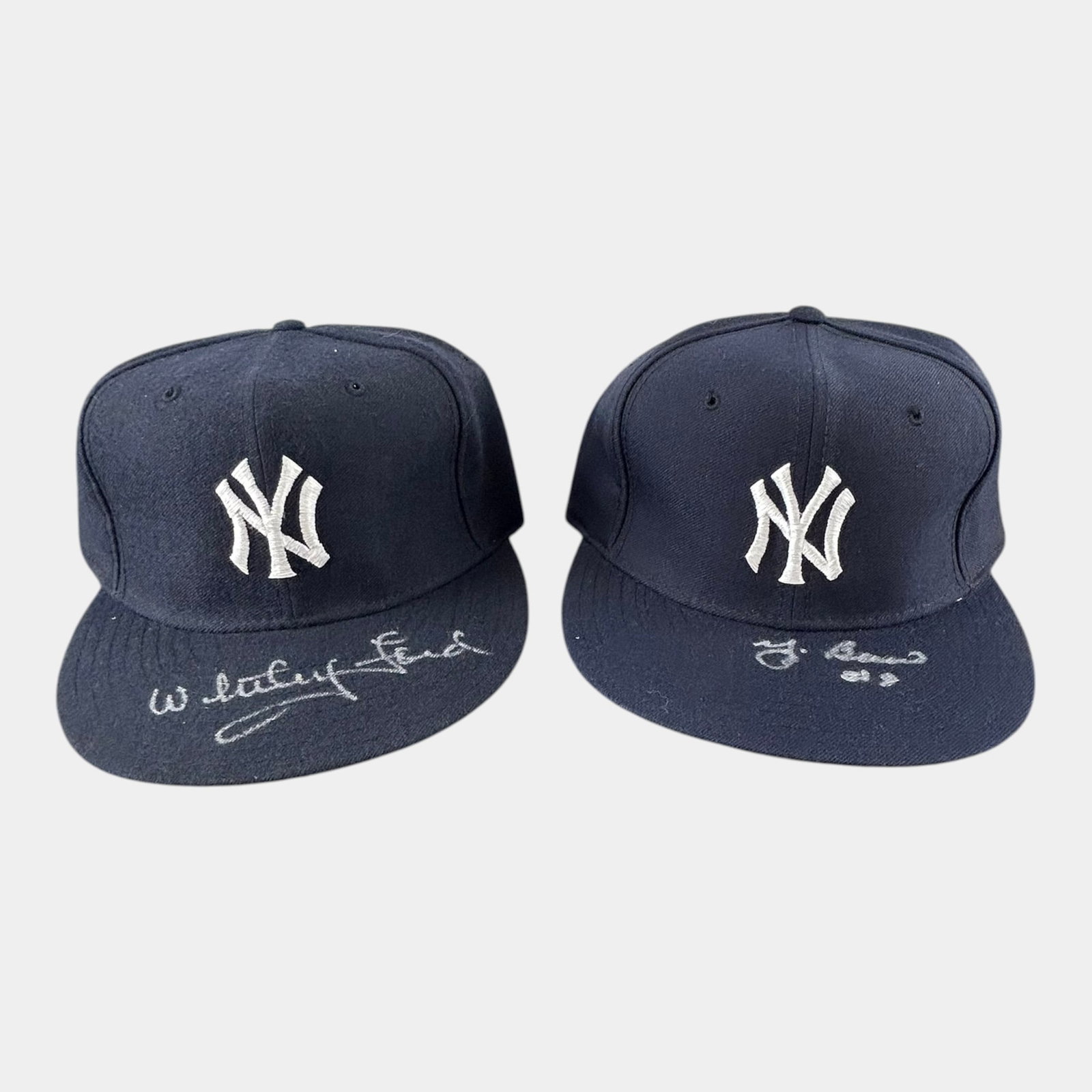 Yogi Berra & Whitey Ford Autographed New York Yankees Baseball Caps Collection: Professional, fast, and affordable in house shipping available for all items. For higher resolution images please visit bid.craftedauctions.com Yogi Berra & Whitey Ford Autographed New York Yankees Ba