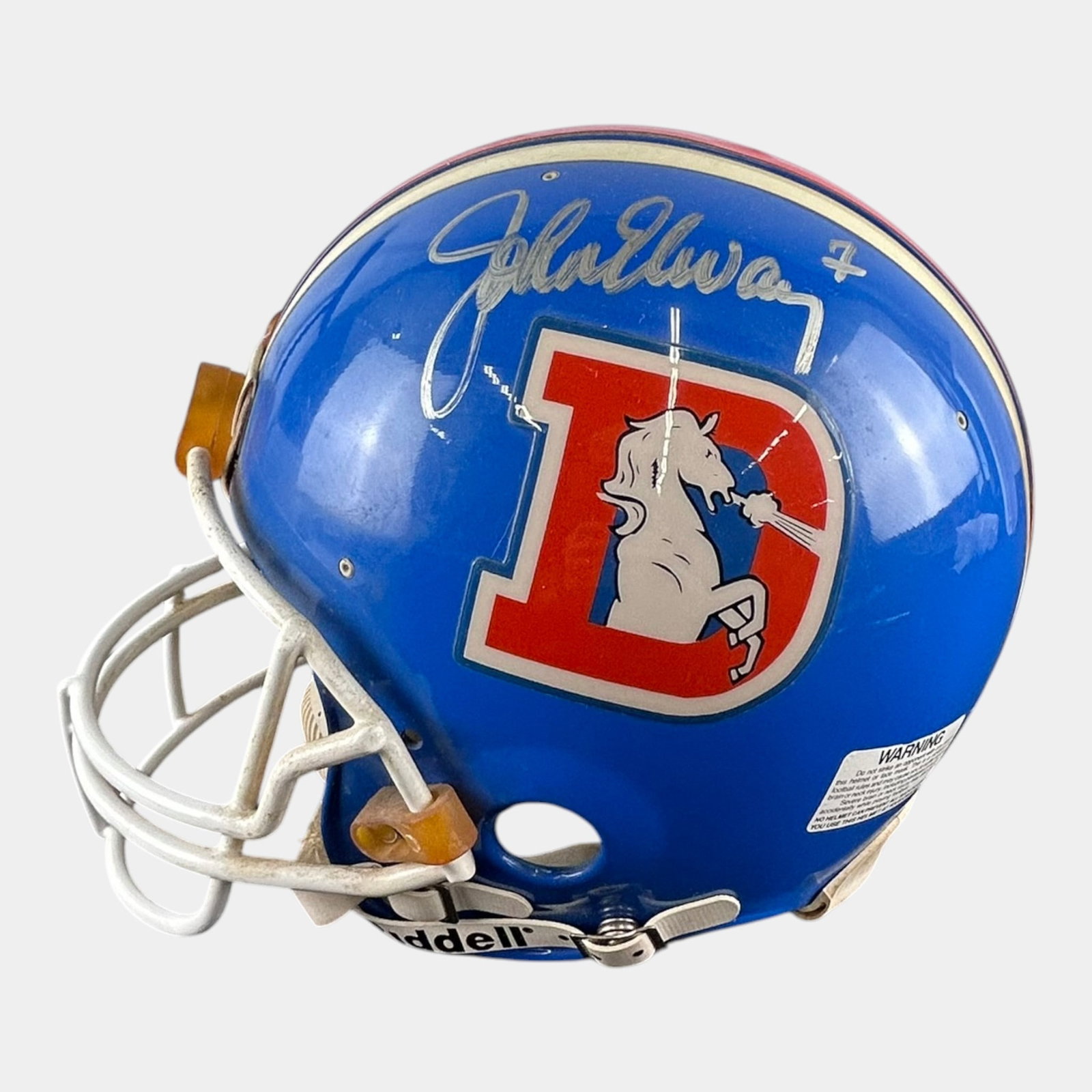 John Elway Signed Autographed Denver Broncos Signed NFL Full Size Football Helmet: Professional, fast, and affordable in house shipping available for all items. For higher resolution images please visit bid.craftedauctions.com John Elway Signed Autographed Denver Broncos Signed NFL 