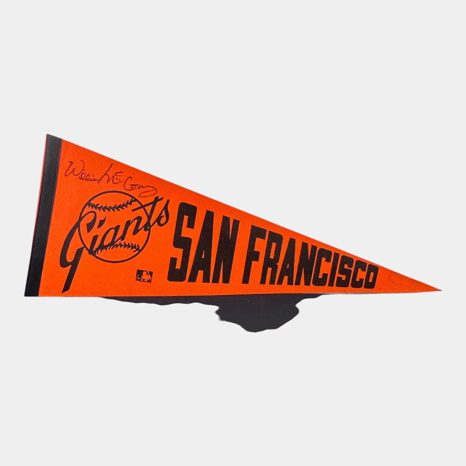Willie McCovey Signed Autographed 1960s San Francisco Giants Pennant: Professional, fast, and affordable in house shipping available for all items. For higher resolution images please visit bid.craftedauctions.com Willie McCovey Signed Autographed 1960s San Francisco Gi