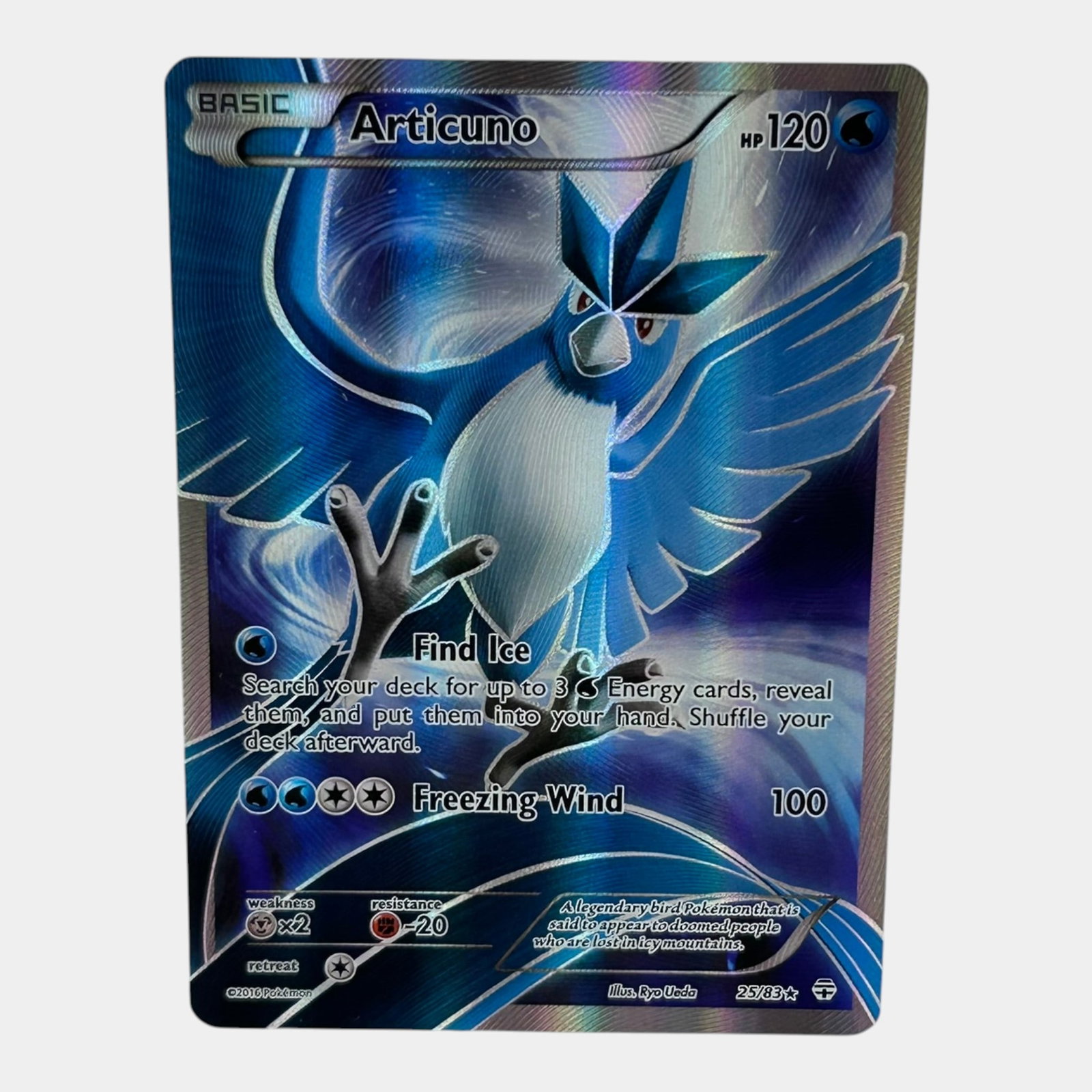 Articuno #25 Full Art Rare XY Series Generations Pokemon Card (1 of 2)