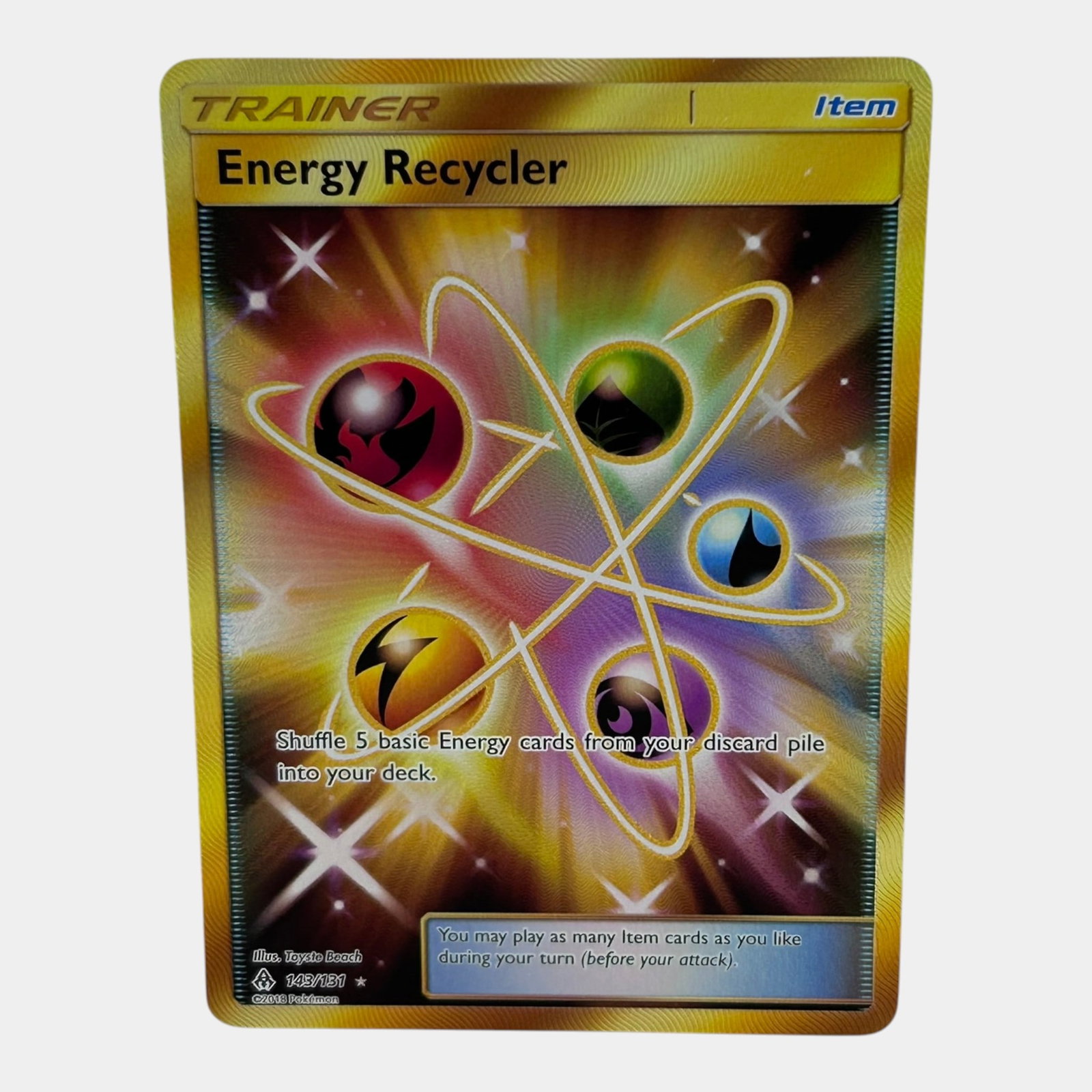 Energy Recycler Secret Rare #143 Sun & Moon Forbidden Light Pokemon Card: Professional, fast, and affordable in house shipping available for all items. For higher resolution images please visit bid.craftedauctions.com Energy Recycler Secret Rare #143 Sun & Moon Forbidden Li