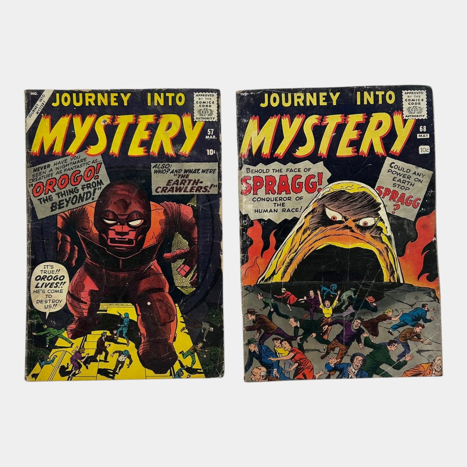 Journey Into Mystery #57 & 68 Silver Age Marvel Comics Comic Books (1 of 2)
