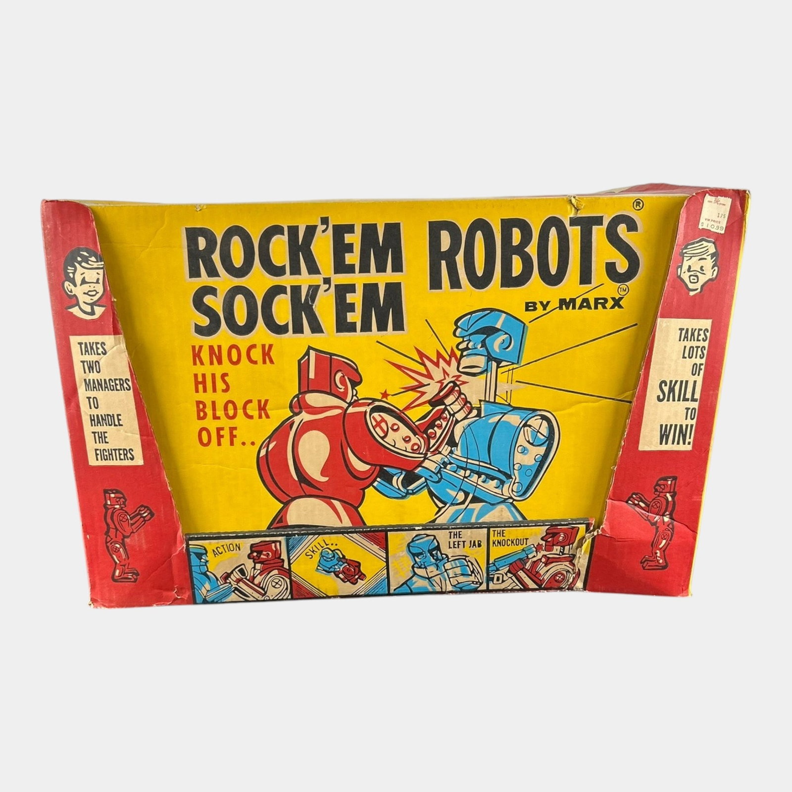 Marx Toys 1966 Rock'em Sock'em Robots Mechanical Boxing Game With Original Box: Professional, fast, and affordable in house shipping available for all items. For higher resolution images please visit bid.craftedauctions.com Marx Toys 1966 Rock'em Sock'em Robots Mechanical Boxing 