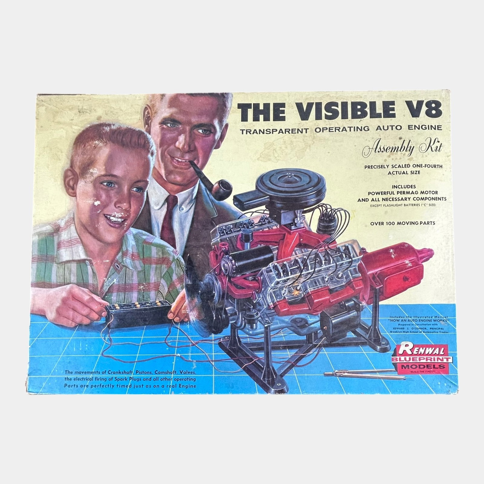 Renwal 1960s The Visible V8 1/4 Scale Unassembled Engine Original Issue (1 of 4)