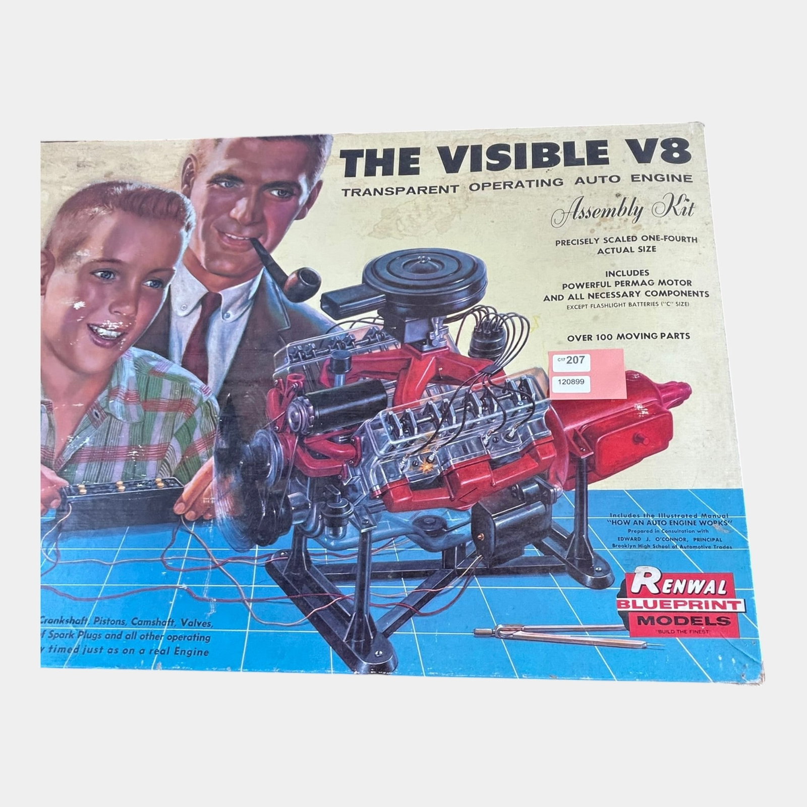 Renwal 1960s The Visible V8 1/4 Scale Unassembled Engine Original Issue (1 of 2)