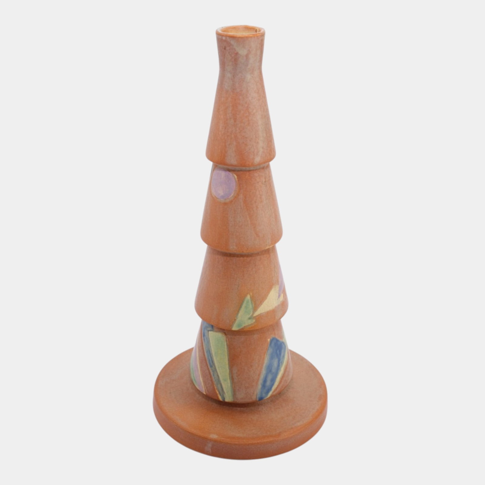Roseville Futura Tan 1928 Vintage Art Deco Pottery Christmas Tree Vase 390-10: Professional, fast, and affordable in house shipping available for all items. For higher resolution images please visit bid.craftedauctions.com Roseville Futura Tan 1928 Vintage Art Deco Pottery Chris