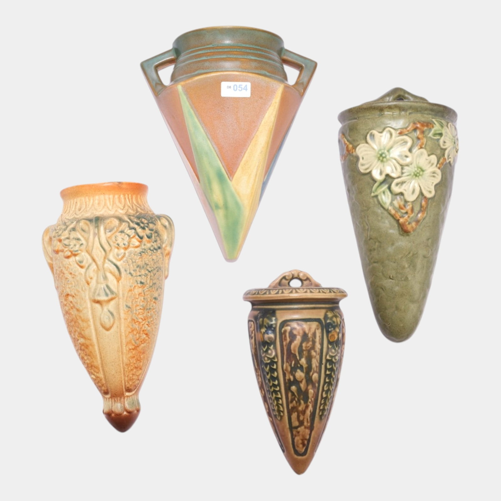Roseville Futura Dogwood Florentine Weller Art Pottery Wall Pockets (1 of 6)