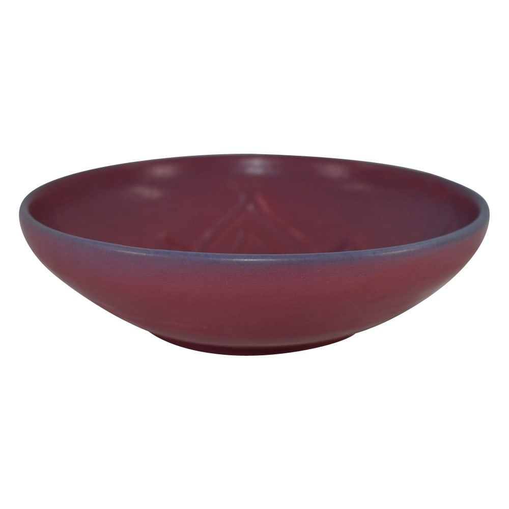 Van Briggle Pottery Hand Hand Thrown Carved Floral Bowl Tina Ufford: Professional, fast, and affordable in house shipping available for all items. For higher resolution images please visit bid.craftedauctions.com Attractive and good sized hand thrown Van Briggle Potter