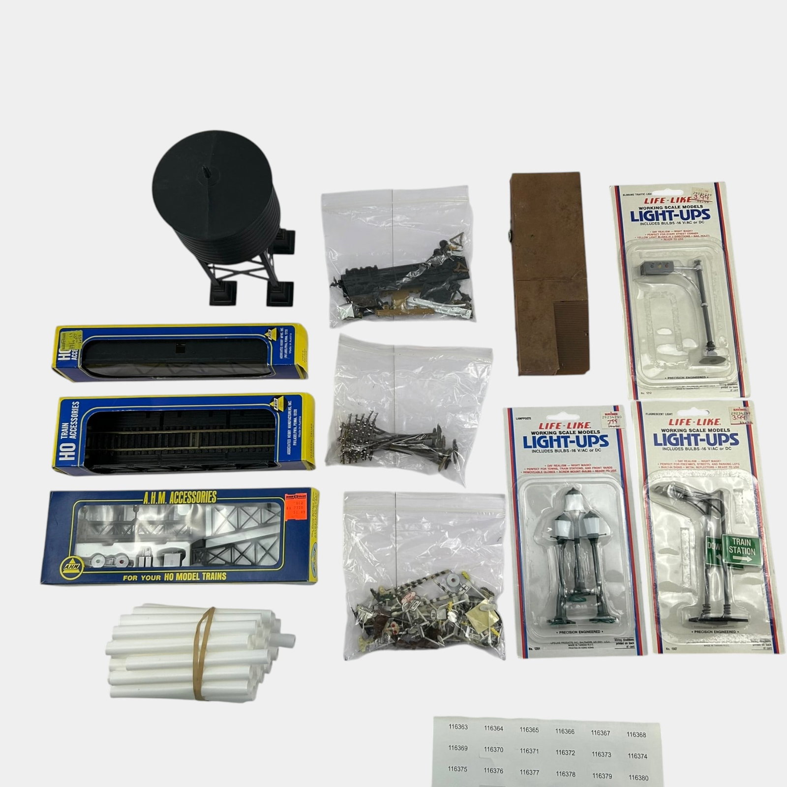 A.H.M Accessories, Life-Like, & Other New In Package And Used Model Train Tracks And Accessories: Professional, fast, and affordable in house shipping available for all items. For higher resolution images please visit bid.craftedauctions.com A.H.M Accessories, Life-Like, & Other New In Package And