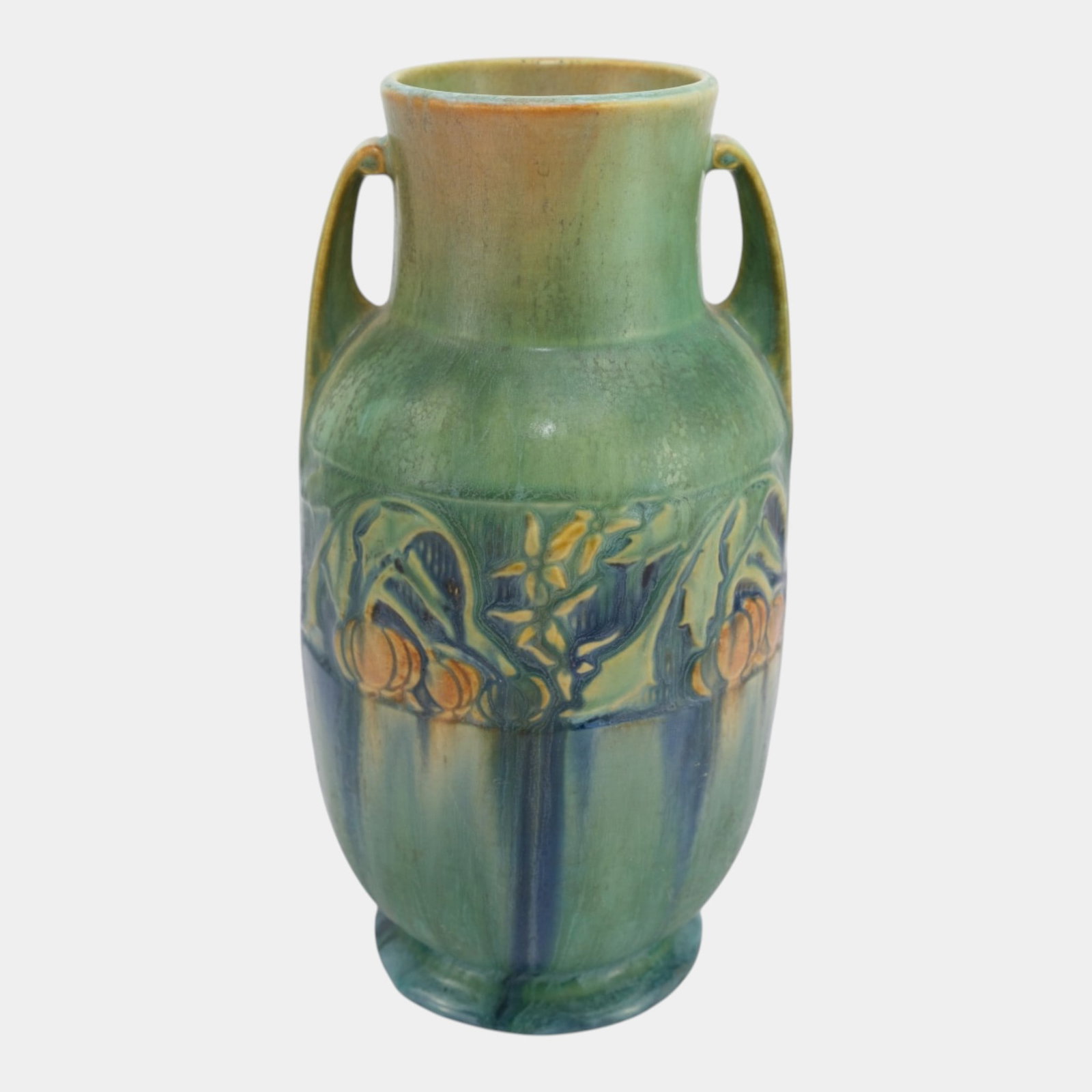 Roseville Baneda Green 1932 Vintage Arts And Crafts Pottery Ceramic Vase 594-9 (1 of 7)