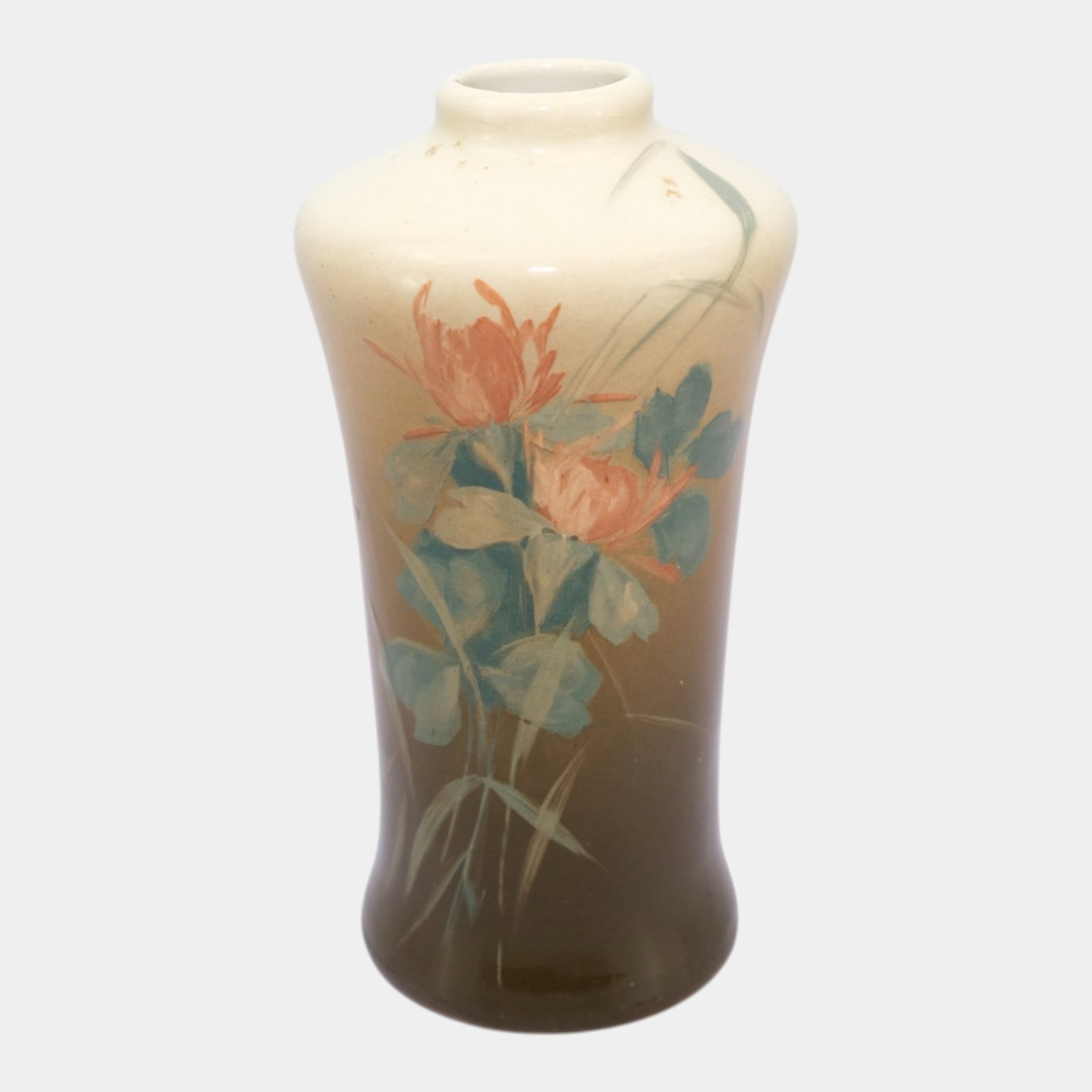Roseville Rozane Light Vintage Art Pottery Floral Ceramic Vase H Pillsbury: Professional, fast, and affordable in house shipping available for all items. For higher resolution images please visit bid.craftedauctions.com Roseville Rozane Light Vintage Art Pottery Floral Cerami
