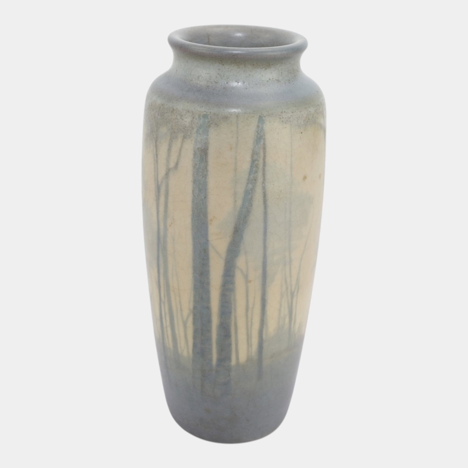 Sara Sax For Rookwood 1912 Vintage Arts And Crafts Pottery Scenic Vellum Dark Forest Vase 904D: Professional, fast, and affordable in house shipping available for all items. For higher resolution images please visit bid.craftedauctions.com Sara Sax For Rookwood 1912 Vintage Arts And Crafts Potte