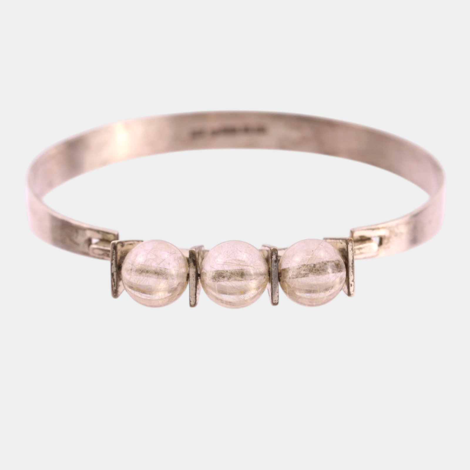 Turku Finland 81.3% 813 Silver Scandinavian Mid Century Design Beaded Accent Bangle Bracelet: Professional, fast, and affordable in house shipping available for all items. For higher resolution images please visit bid.craftedauctions.com Elegantly minimalist and distinctly modernist, this vint