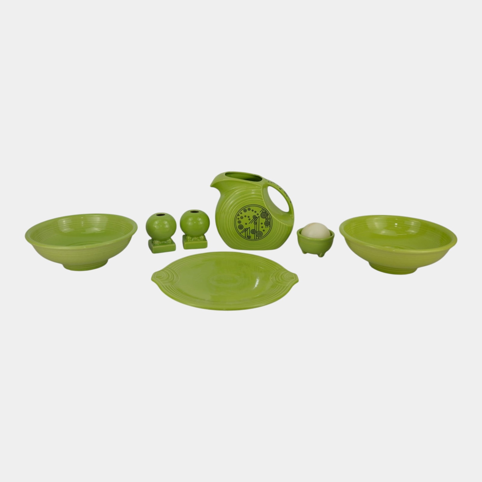 Fiesta Retired Chartreuse Green (1997-1999) Pitcher Bowls Candleholders Plate With Original Boxes (1 of 3)