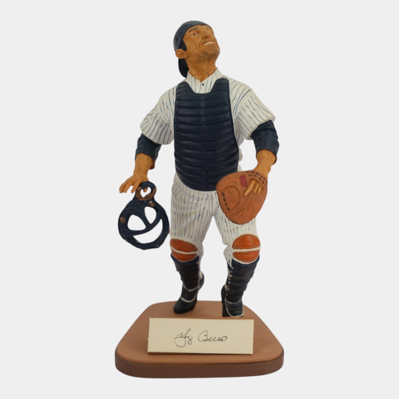 Yogi Berra New York Yankees Gartlan USA Inc Baseball Figurine With Autograph And COA In Original Box: Professional, fast, and affordable in house shipping available for all items. For higher resolution images please visit bid.craftedauctions.com Yogi Berra New York Yankees Gartlan USA Inc Baseball Fig