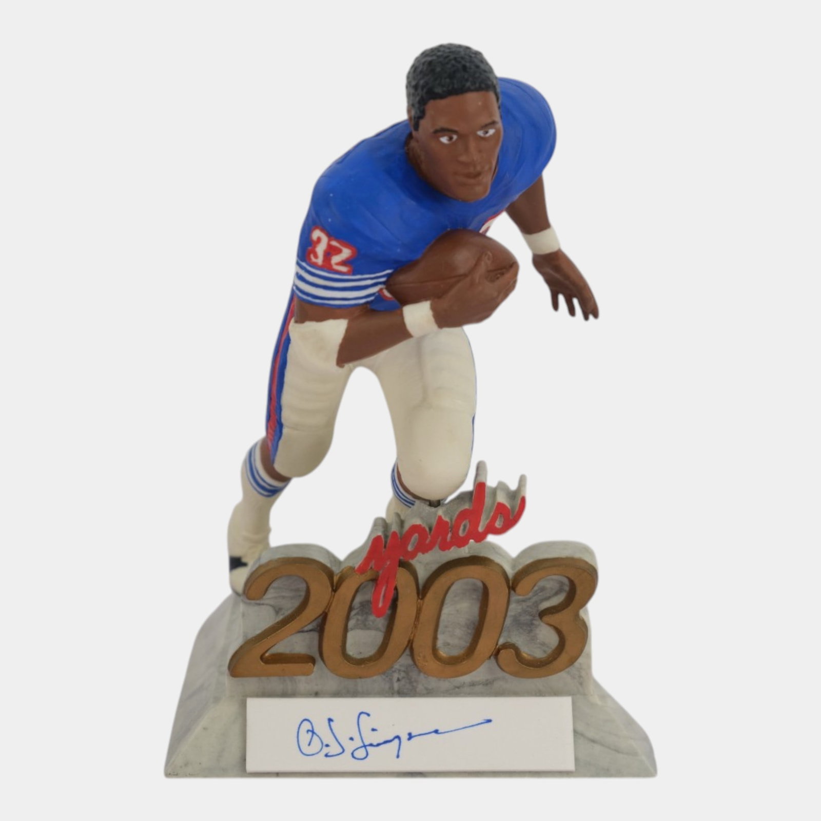 OJ Simpson Buffalo Bills Salvino NFL Football Figurine With Autograph And COA In Original Box: Professional, fast, and affordable in house shipping available for all items. For higher resolution images please visit bid.craftedauctions.com OJ Simpson Buffalo Bills Salvino NFL Football Figurine W