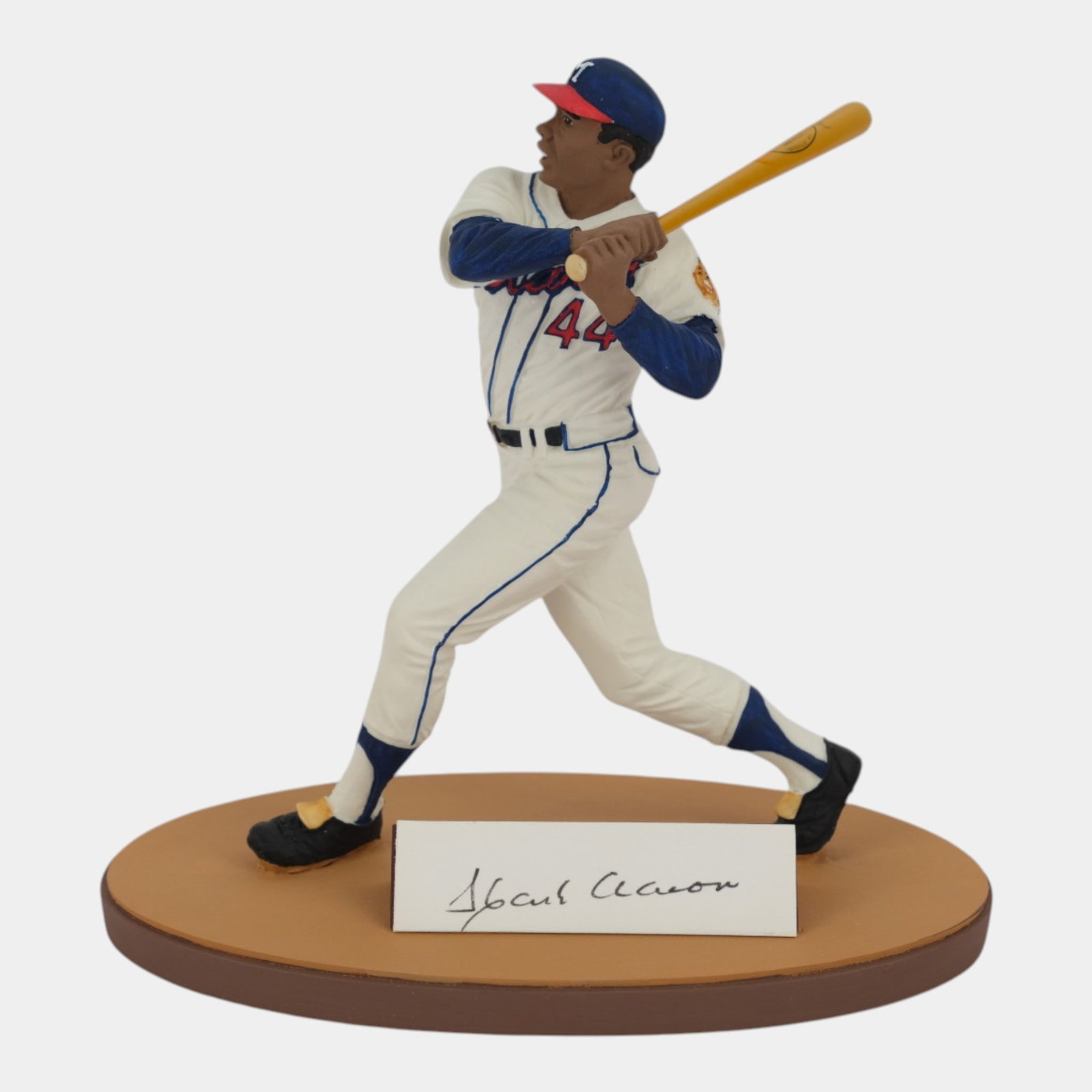 Hank Aaron Milwaukee Brewers Gartlan USA Inc Baseball Figurine With Autograph And COA In Original: Professional, fast, and affordable in house shipping available for all items. For higher resolution images please visit bid.craftedauctions.com Hank Aaron Milwaukee Brewers Gartlan USA Inc Baseball Fi