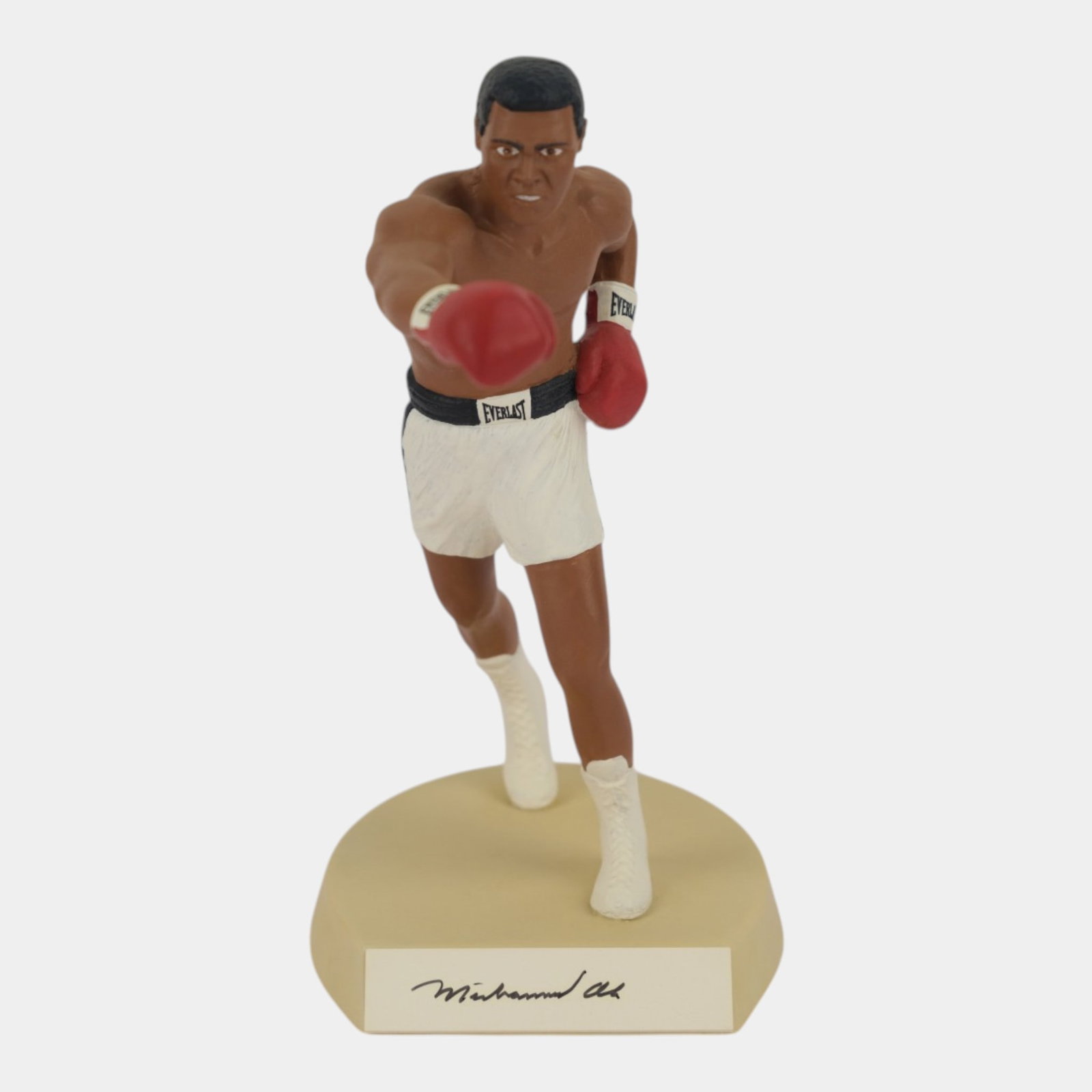 Muhammed Ali Gartlan USA Inc Boxing Figurine With Autograph And COA In Original Box: Professional, fast, and affordable in house shipping available for all items. For higher resolution images please visit bid.craftedauctions.com Muhammed Ali Gartlan USA Inc Boxing Figurine With Autogr