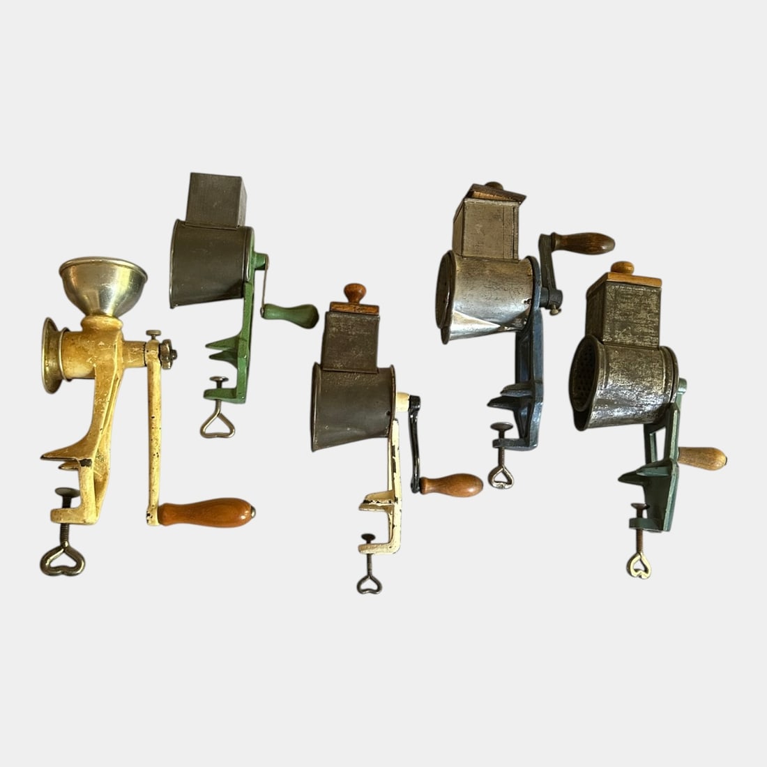 Monka, Mapleton's, Fripu, & Other Cast Iron Frame Hand Crank Table Mount Grinders (1 of 10)