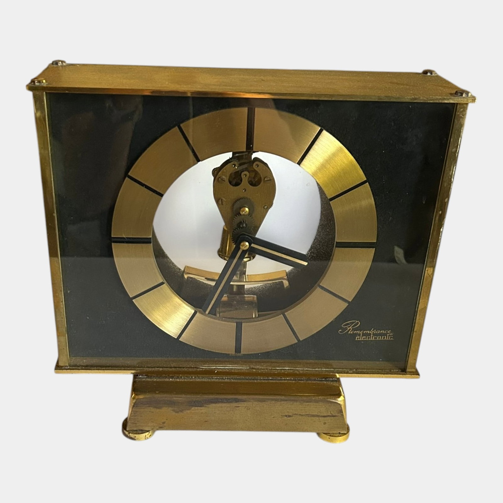 Kieninger & Obergfell Remembrance Electronic German Mid Century Modern Mantle Clock: Professional, fast, and affordable in house shipping available for all items. For higher resolution images please visit bid.craftedauctions.com Kieninger & Obergfell Remembrance Electronic German Mid 