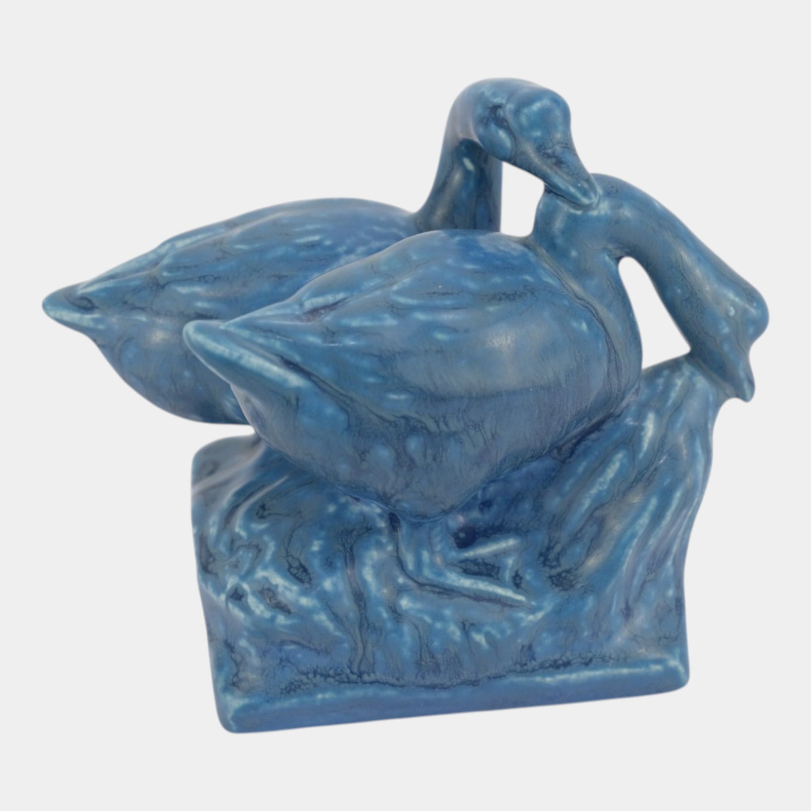 Rookwood 1929 Vintage Art Pottery Blue Two Geese Paperweight Figurine 1855: Professional, fast, and affordable in house shipping available for all items. For higher resolution images please visit bid.craftedauctions.com Rookwood 1929 Vintage Art Pottery Blue Two Geese Paperwe
