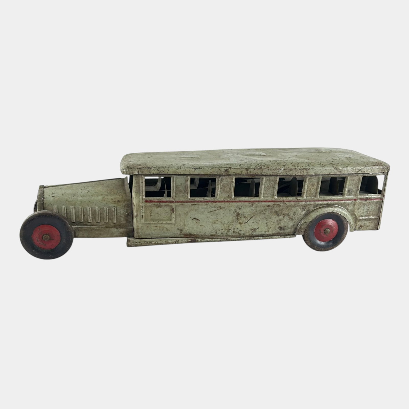 Steelcraft 1920s White Pressed Steel Inter-City Passenger Touring Bus Transportation Toy (1 of 5)