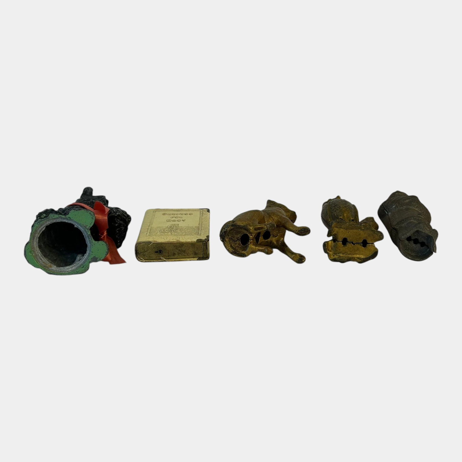 A.C. Williams & Other Early 20th Century Cast Iron Metal Figural Dog Owl Gnome Still Banks (1 of 6)