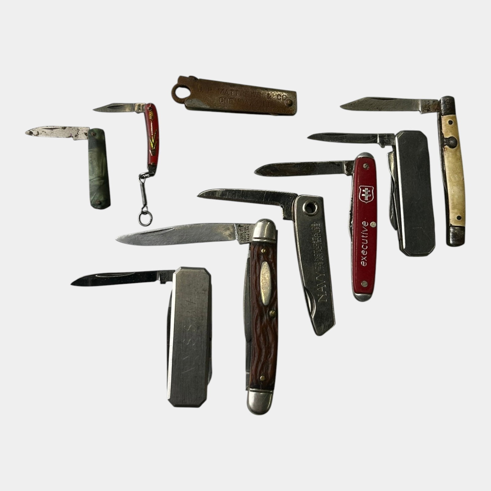 Barlow, Imperial, US Navy, Colonial, Sabre, & Other Decorative Handle Folding Pocket Knives (1 of 11)