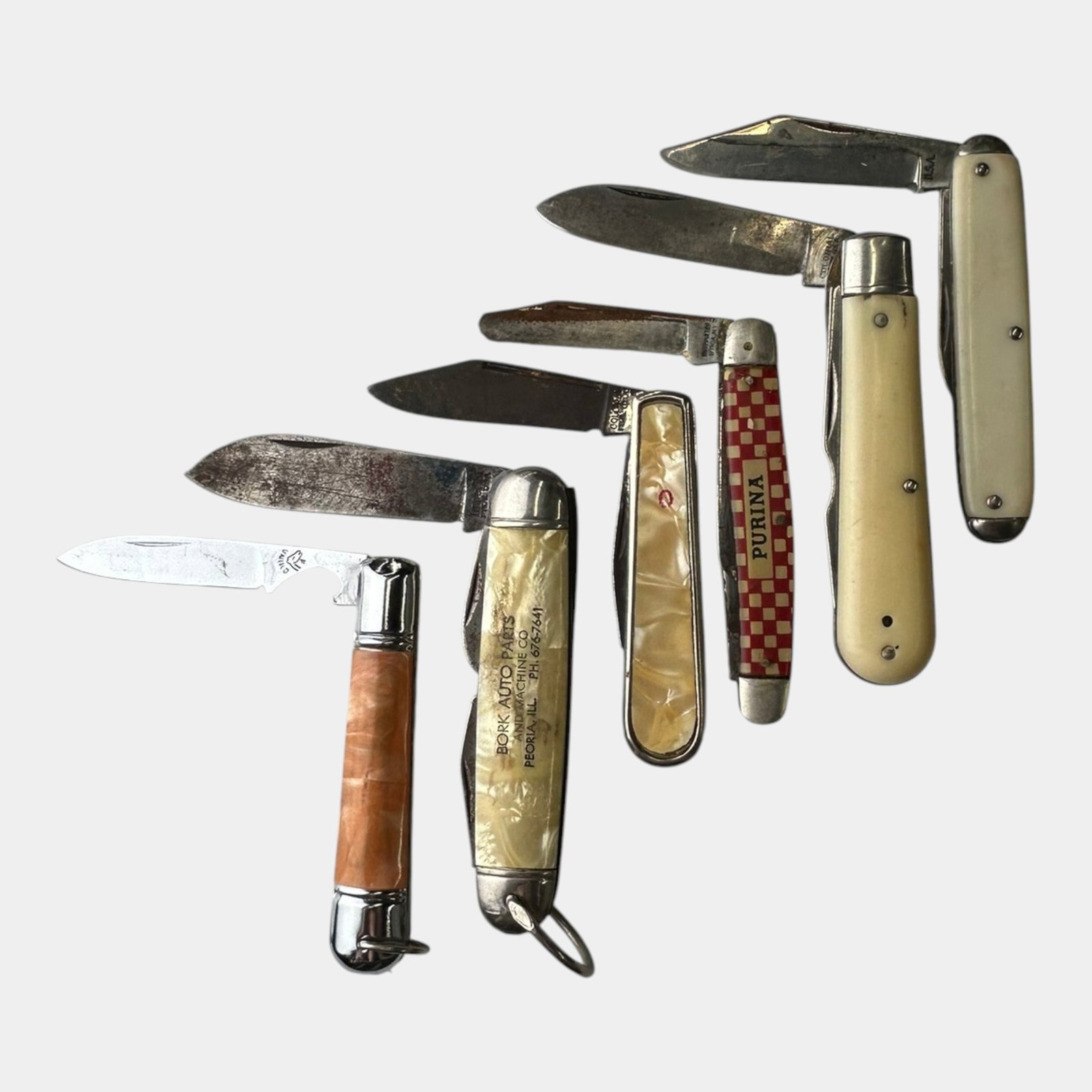 Imperial, Colonial, Kutmaster, & Other Decorative Handle Folding Pocket Knives (1 of 11)
