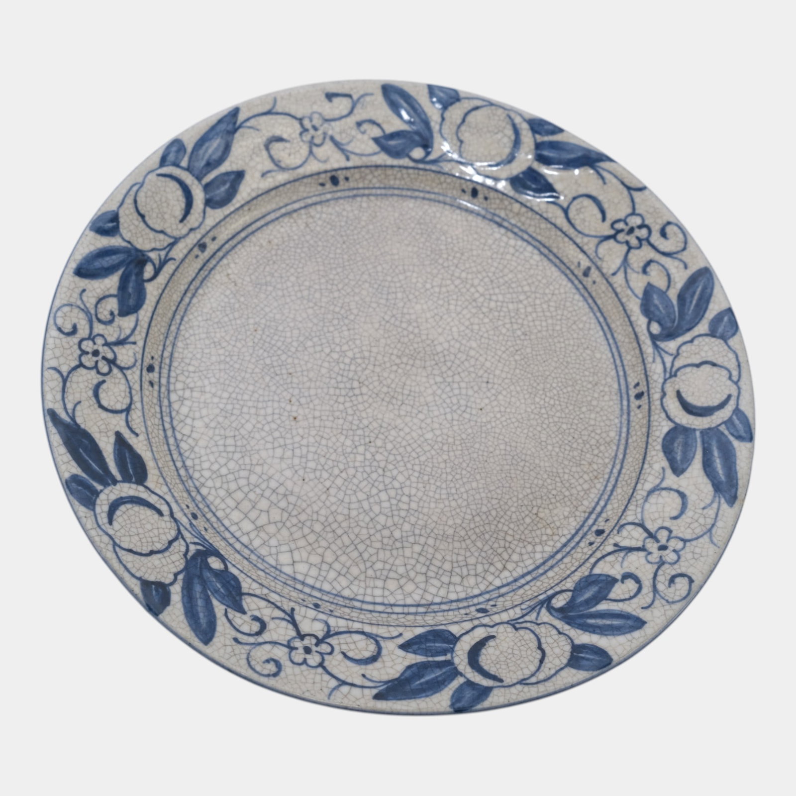 Dedham Pottery 1896-1928 Arts And Crafts Pottery Blue Horse Chestnut Plate (1 of 7)
