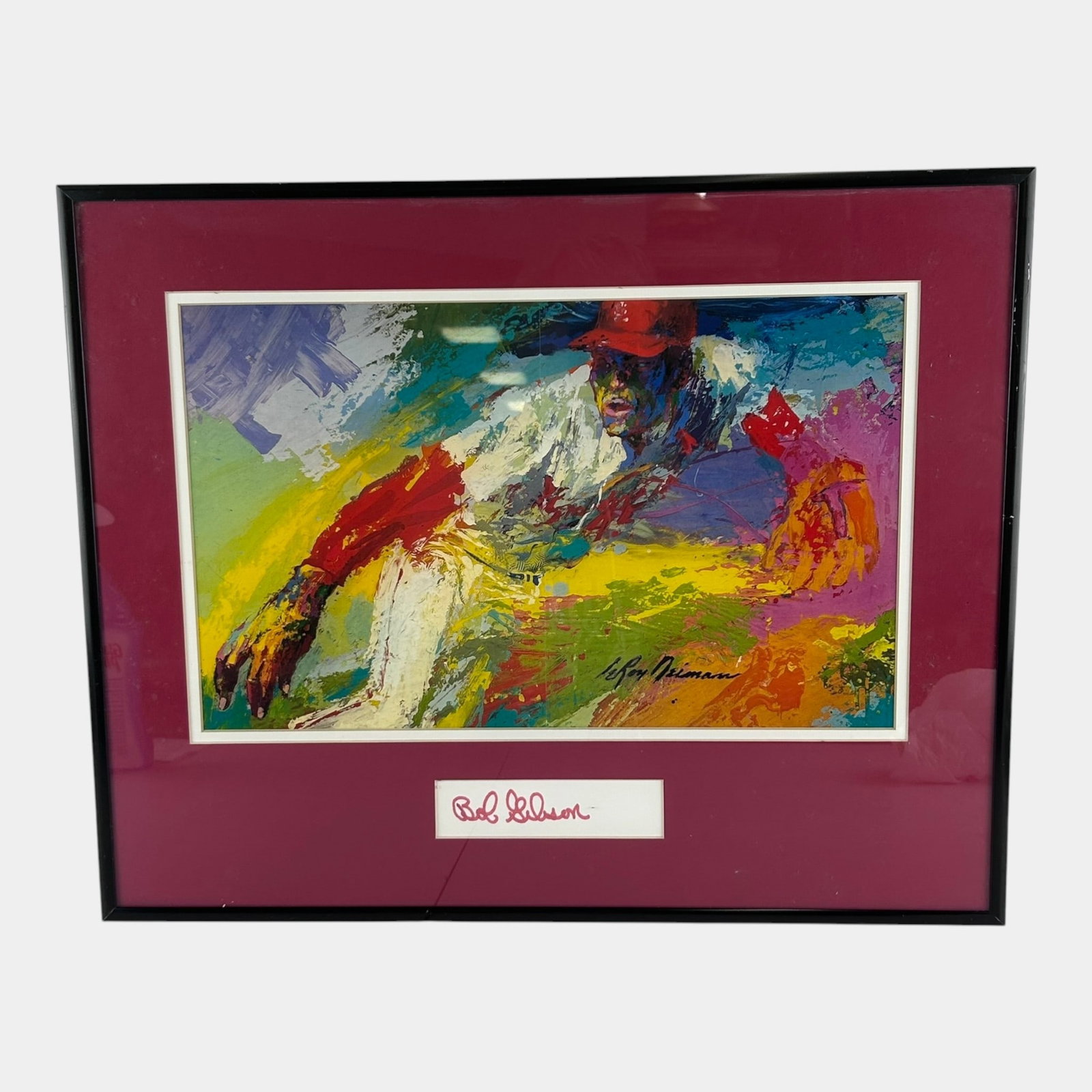 Bob Gibson Hand Signed Autographed Framed Matted LeRoy Neiman Art Picture: Professional, fast, and affordable in house shipping available for all items. For higher resolution images please visit bid.craftedauctions.com Bob Gibson Hand Signed Autographed Framed Matted LeRoy N