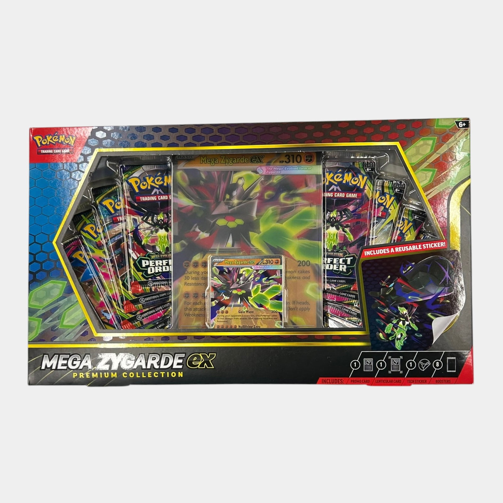 Pokemon Mega Evolution Mega Zygarde ex Premium Collection 8 Booster Packs Factory Sealed (1 of 6)