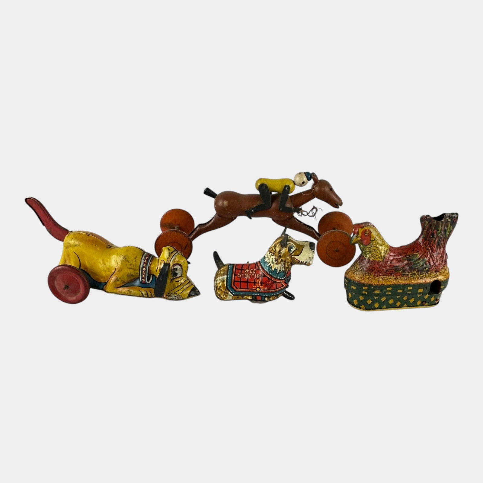 Marx 1939 Tin Litho Walt Disney Lever Action Pluto & Other Early 20th Century Tin Litho Toys (1 of 6)