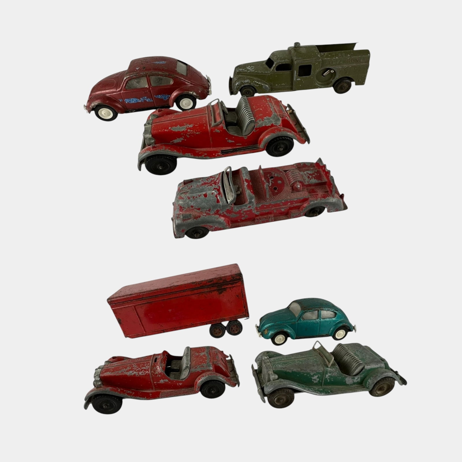 Hubley Kiddie Toys & Other Cast Iron Diecast Vintage Cars Trucks & Trailer Toys (1 of 17)